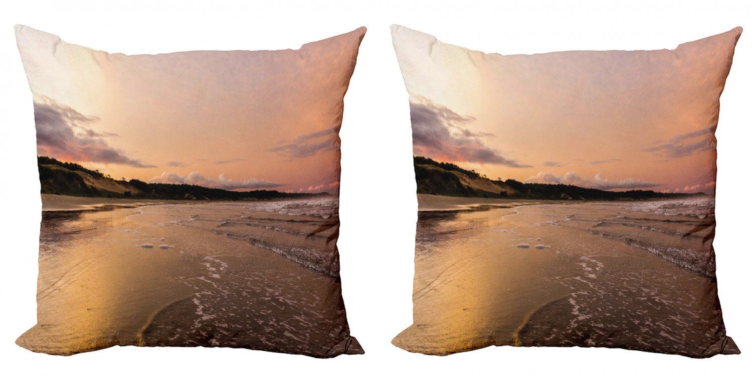 Kissenbezüge Modern Accent Doppelseitiger Digitaldruck, Abakuhaus (2 Stück), Uruguay Sonnenuntergang am Strand