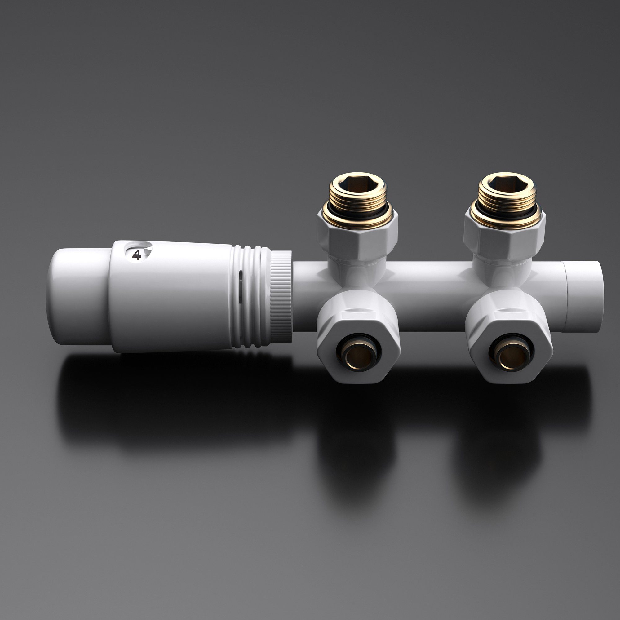 doporro Heizkörperthermostat Design Anschlussventil Heizkörper Thermostat Mittelanschluss