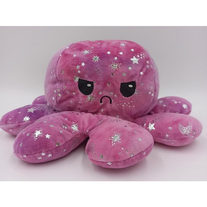 soma Kuscheltier Oktopus XXL 30cm Kuscheltier Glitzer Sterne Lila Super weicher Plüsch Stofftier Kuscheltier für Kinder zum spielen