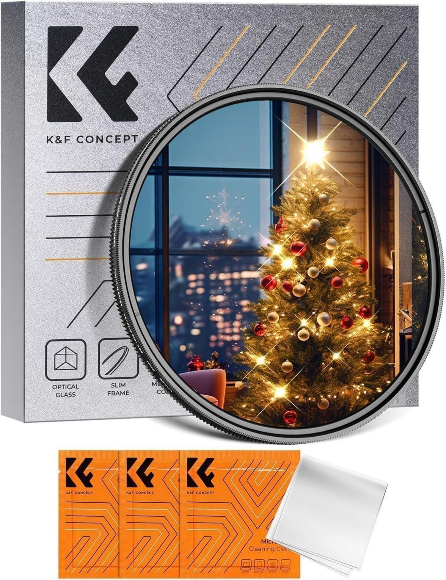LuxusKollektion Nano K-Serie 58mm Variabler Звездный фильтр 4 & 8 Punkte - Optisches Звездный фильтр