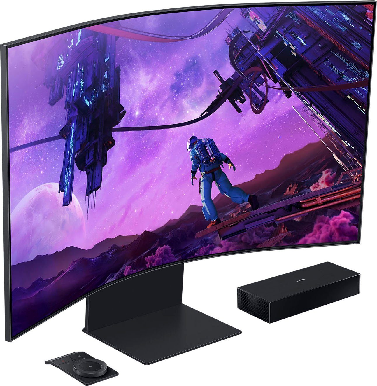 Samsung Odyssey Ark S55BG970NU Hz, 3840 2160 4K VA Curved-Gaming-LED-Monitor ", Ultra 165 cm/55 1 px, LED) ms (138 x HD, Reaktionszeit