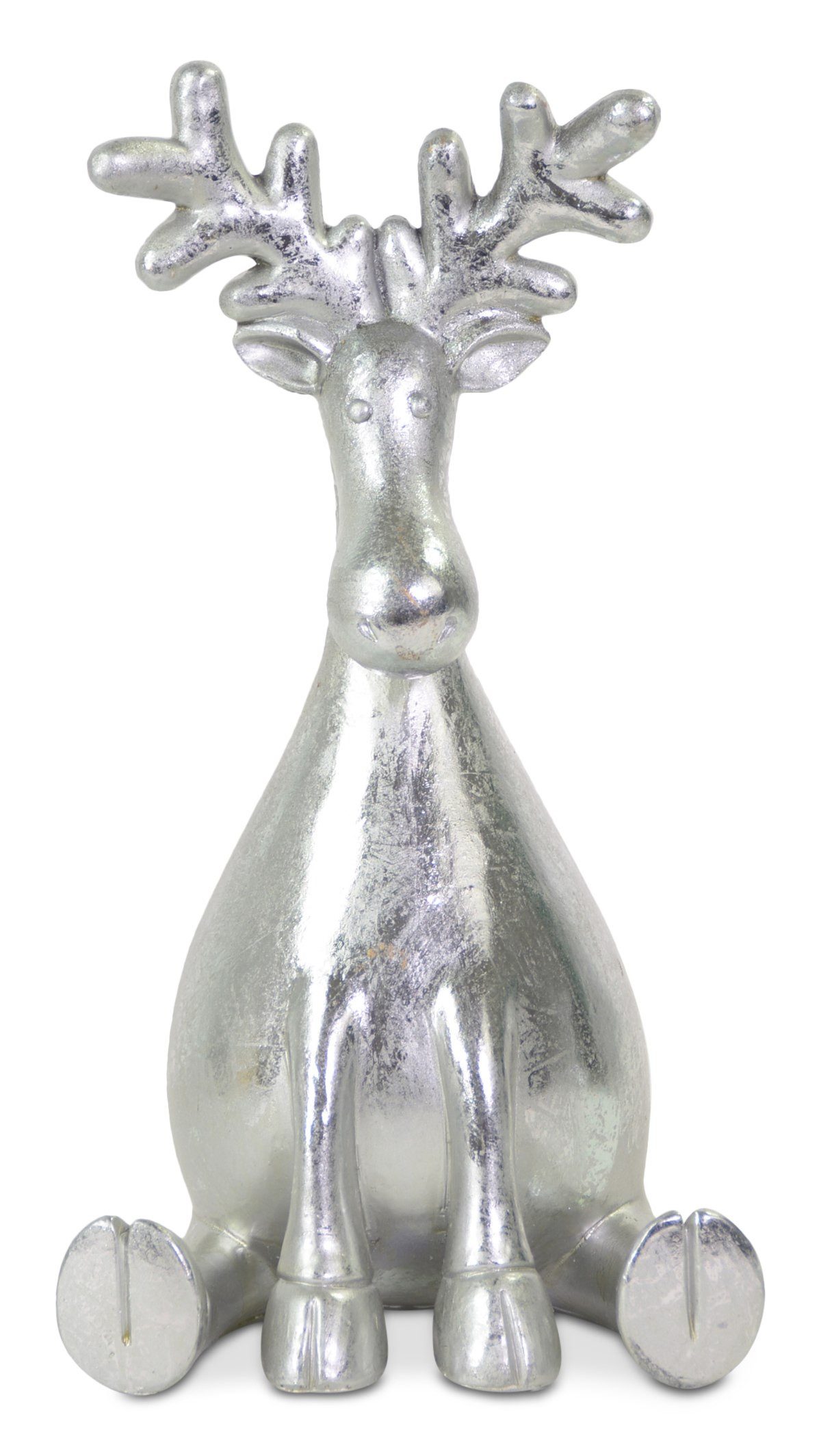 RIFFELMACHER & WEINBERGER Christbaumschmuck Riffelmacher Dekofigur Elch 'Harry' Sitzend, silb