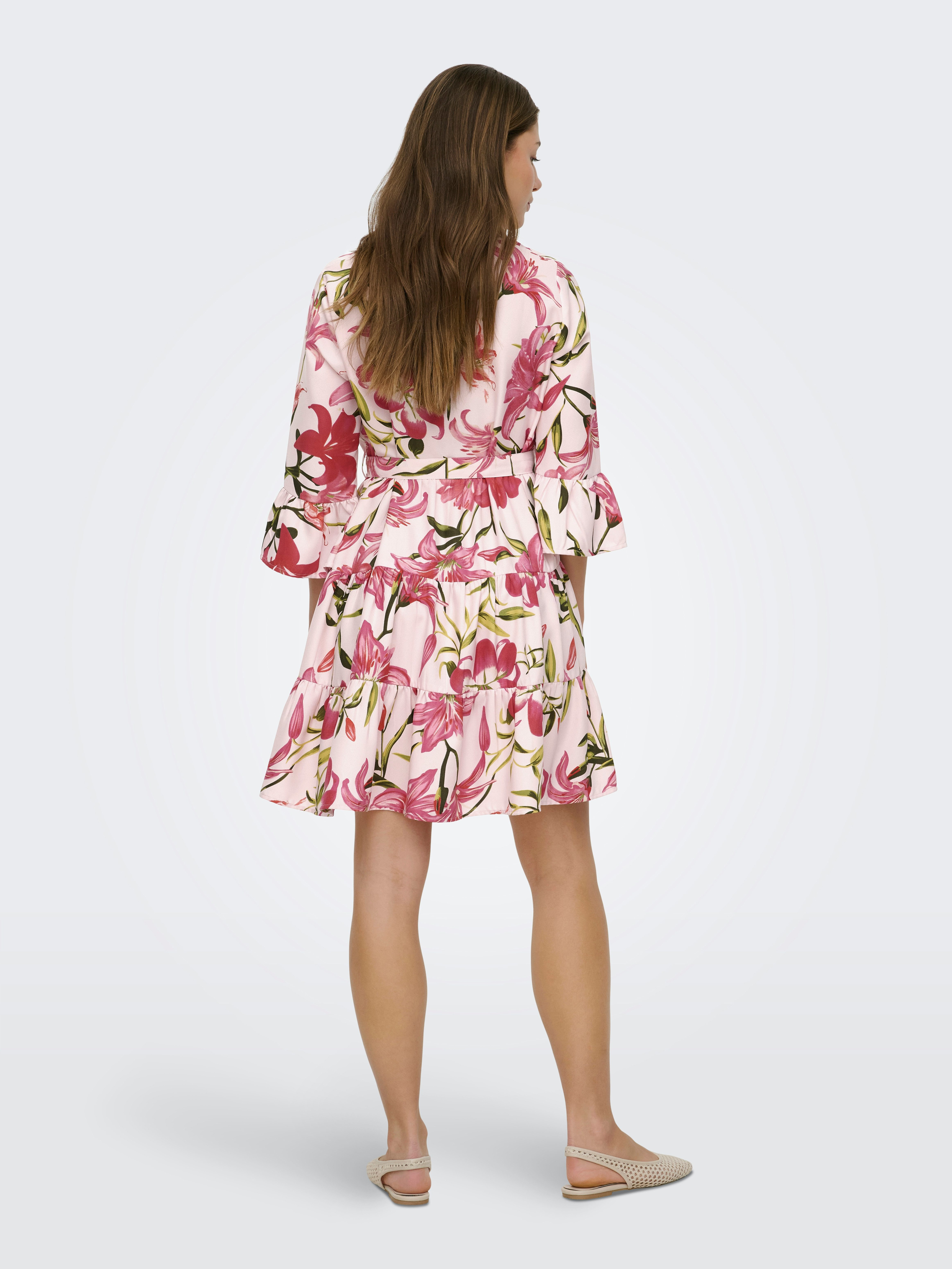 ONLY Tunikakleid ONLSINA LIFE 3/4 SHORT DRESS NOOS WVN mit Volant