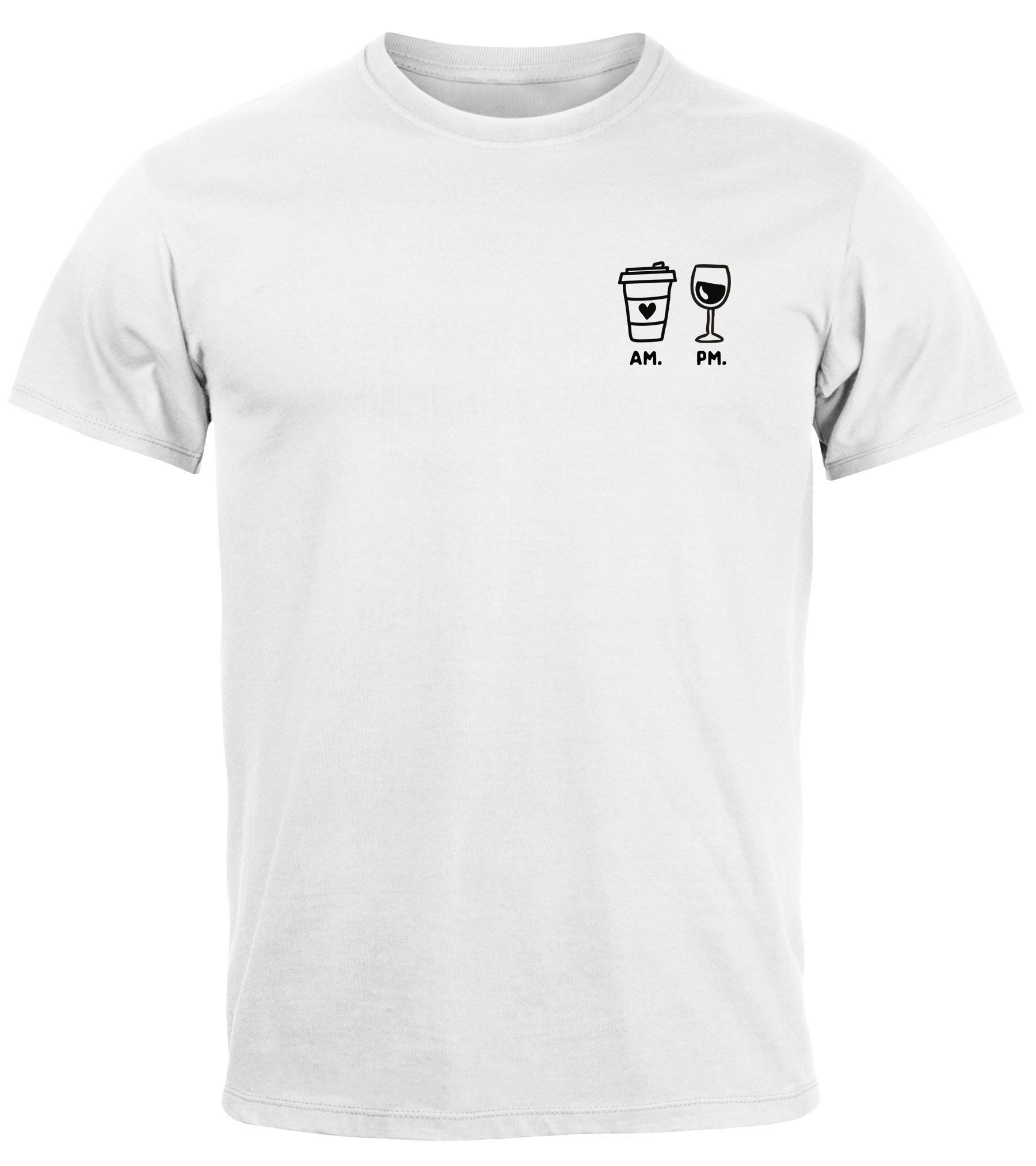 MoonWorks Print-Shirt Herren T-Shirt Kaffee Wein günstig online kaufen