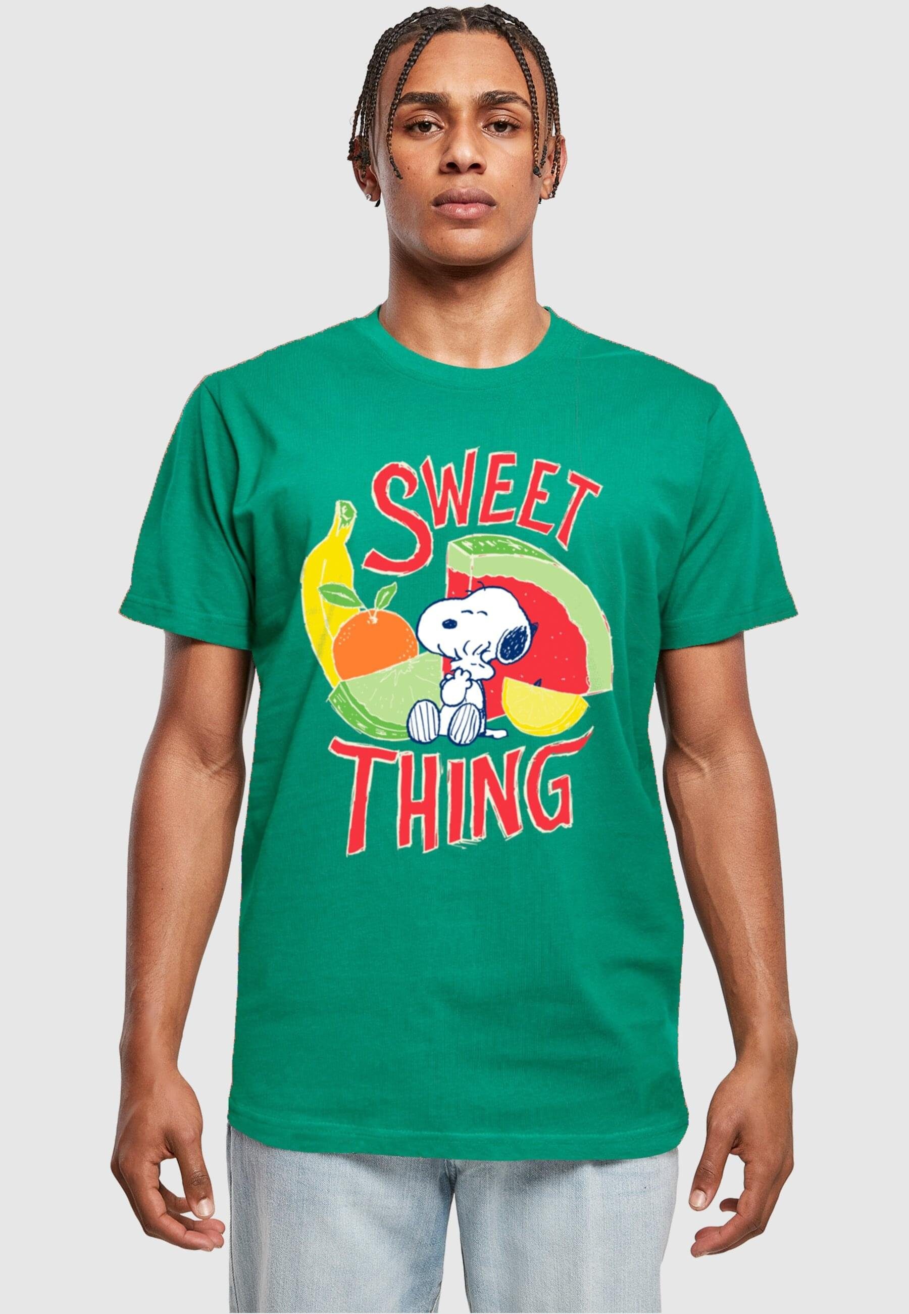 - Sweet Neck Herren Merchcode T-Shirt T-Shirt thing forestgreen Peanuts (1-tlg) Round