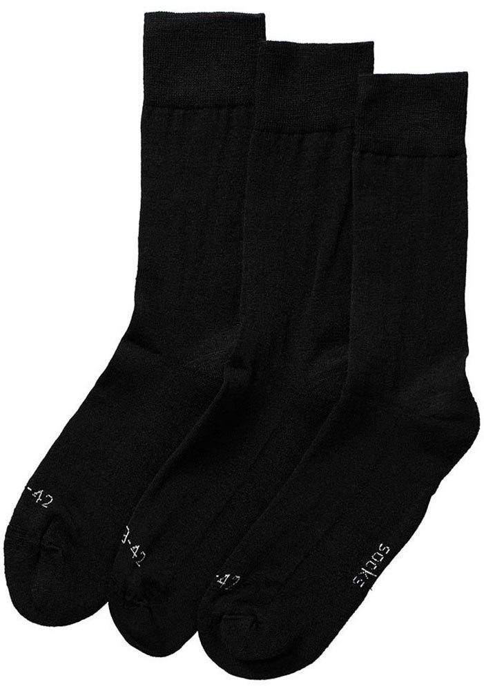 Apollo Basicsocken (3er Pack) Unisex mit Stickerei und weichen Merinowoll-A günstig online kaufen