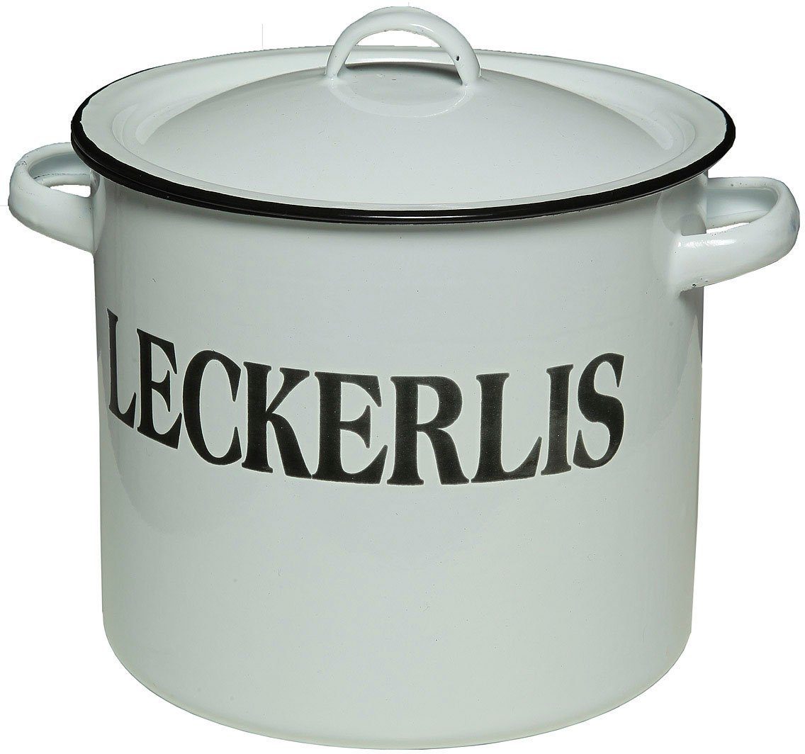 Ambiente Haus Dose Vorratsbehälter Leckerli aus Emaille (1 St)