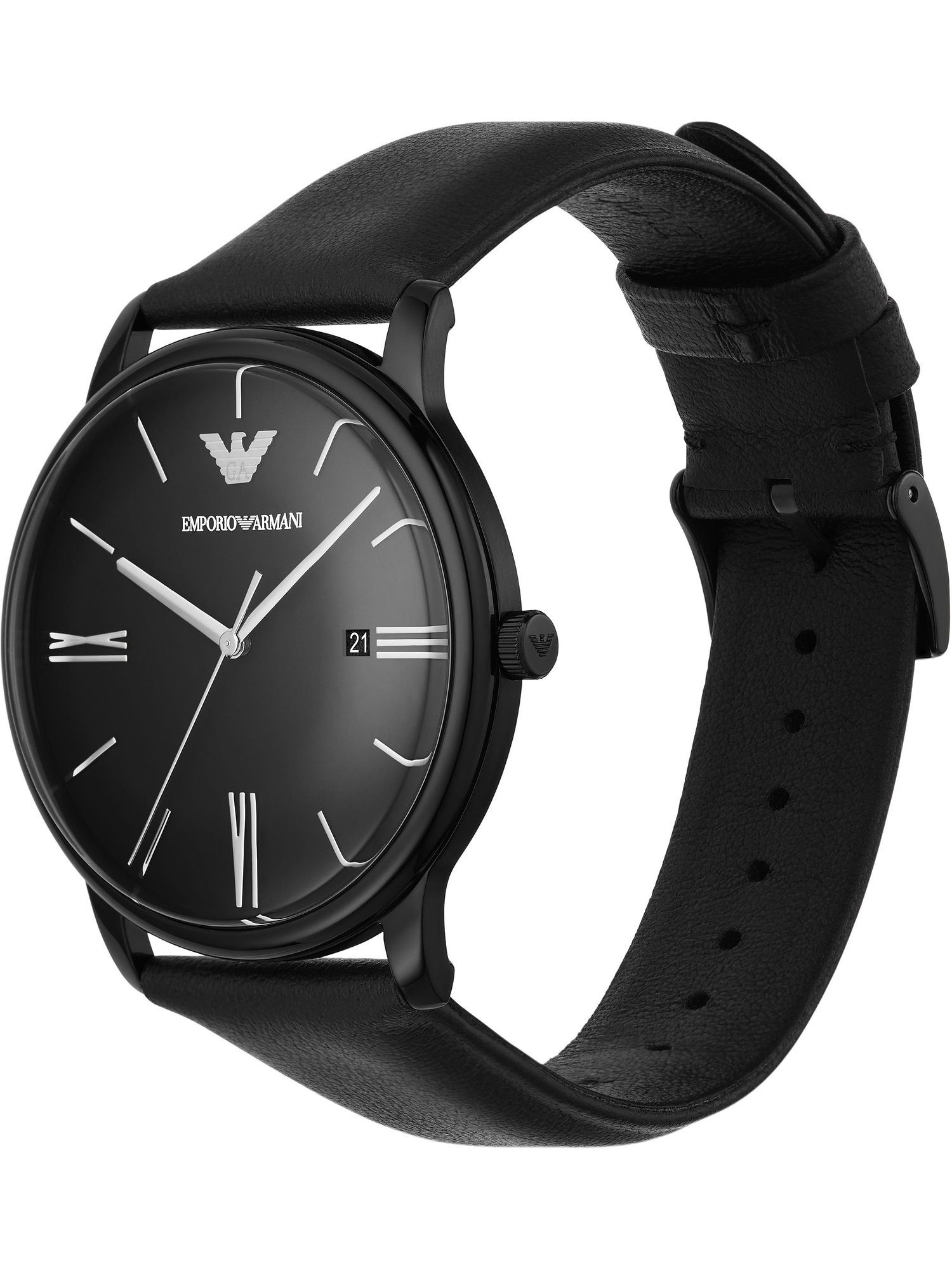 Emporio Armani Quarzuhr Emporio Armani Herren-Uhren Analog Quarz günstig online kaufen