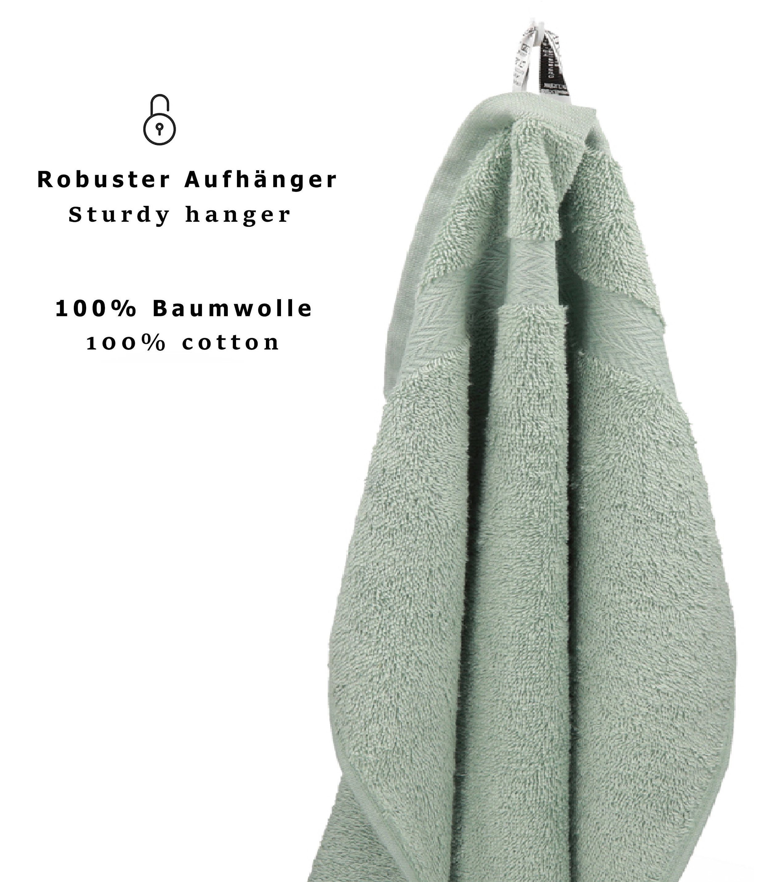 PREMIUM Betz Baumwolle, Frottier Baumwolle, 100% (12-tlg) Handtuch-Set 100% Handtuch heugrün Set 12er