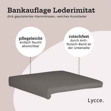 Lycce Bankauflage Sitzkissen Klemmkissen mit 1 Leiste 35cm Klemmtiefe Lederimitat, (1 St)