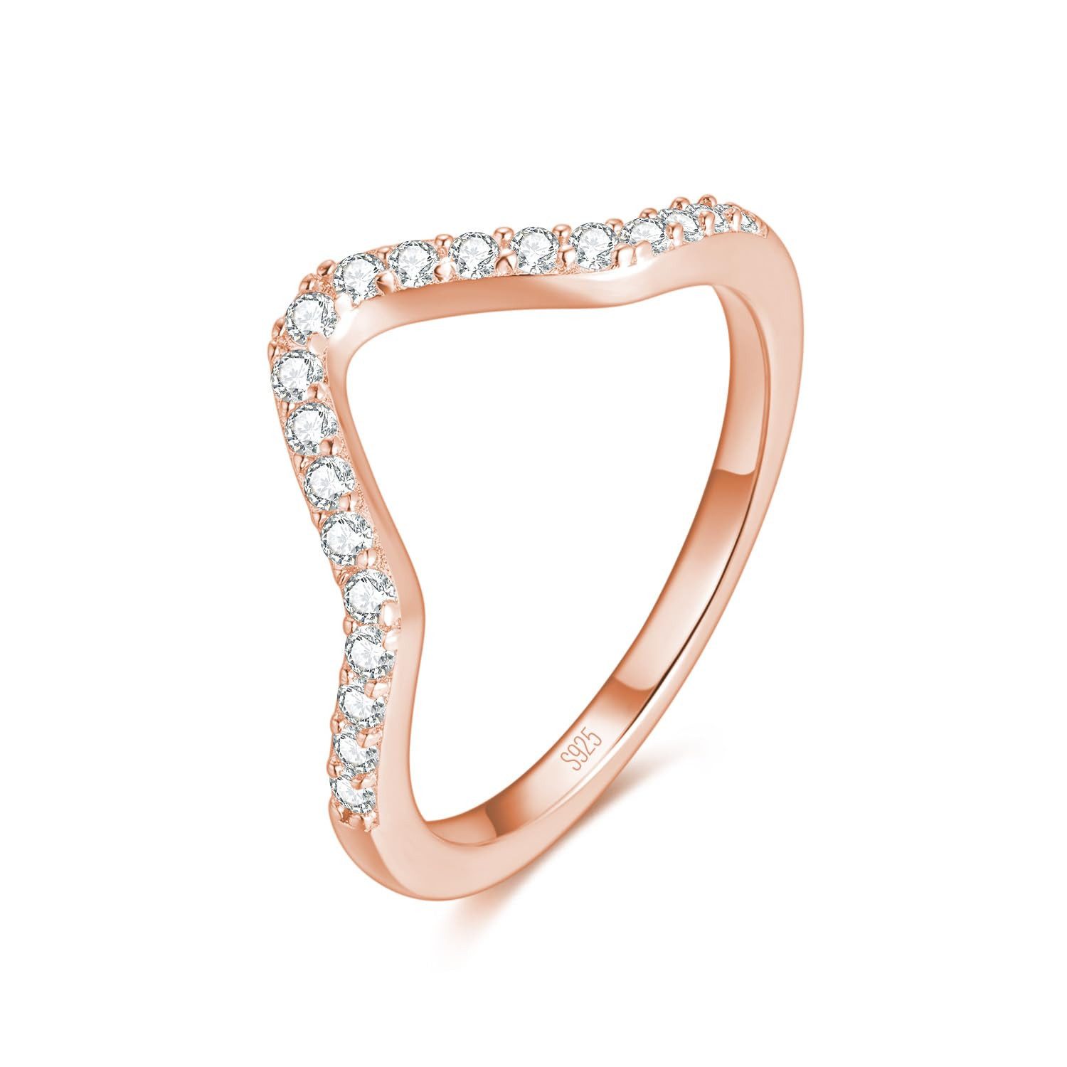 Lisandra Scott Silberring V-Form Ring aus 925 Sterlingsilber mit funkelnden günstig online kaufen