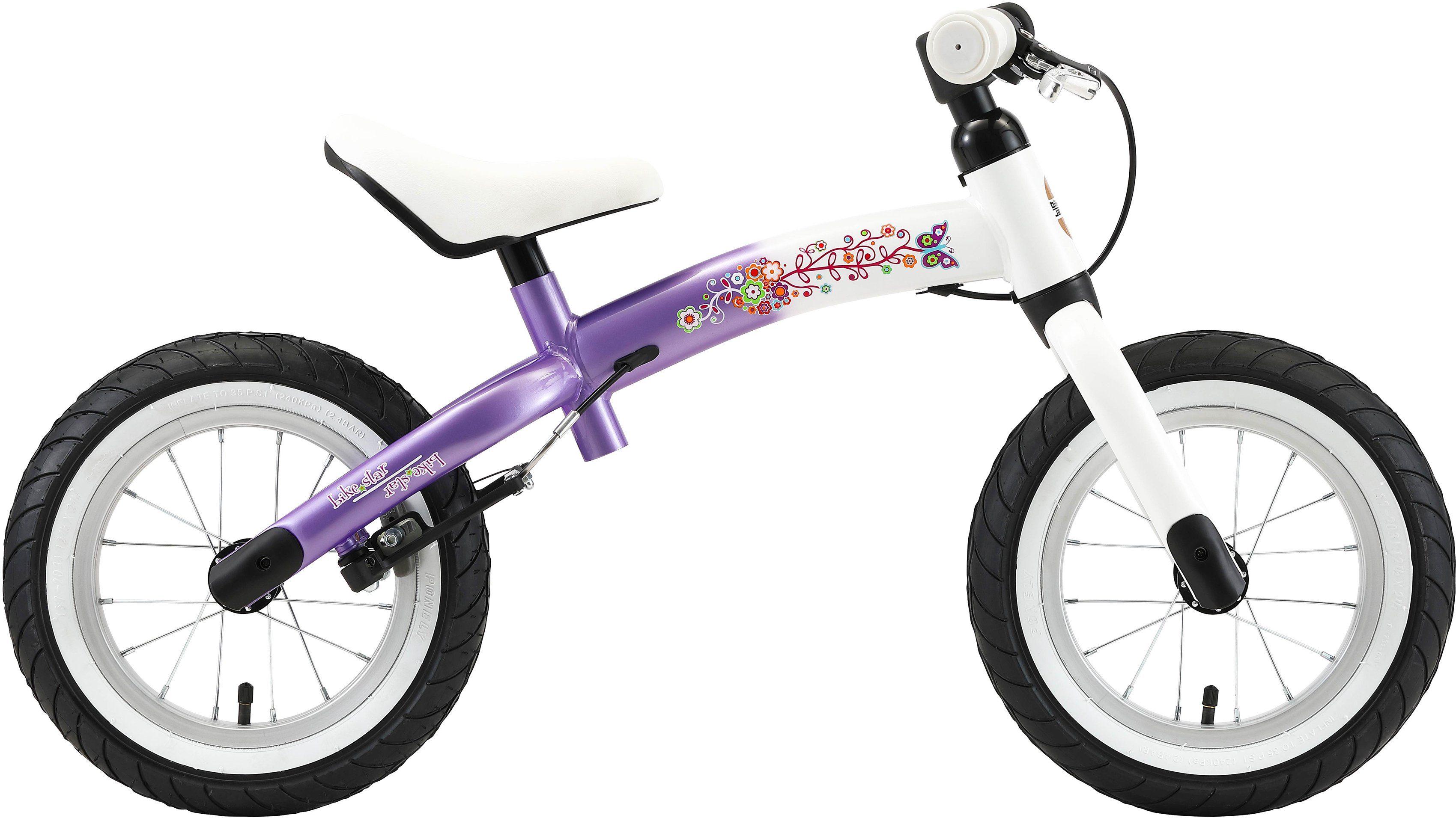 Sport ab Zoll BIKESTAR Kinderlaufrad mit Bikestar 12 Laufrad Jahre lila/weiß Bremse 3