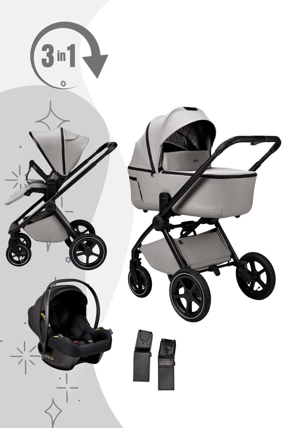 Moon Kombi-Kinderwagen Gio 2.0 Kinderwagen Set mit COSMO 2.0