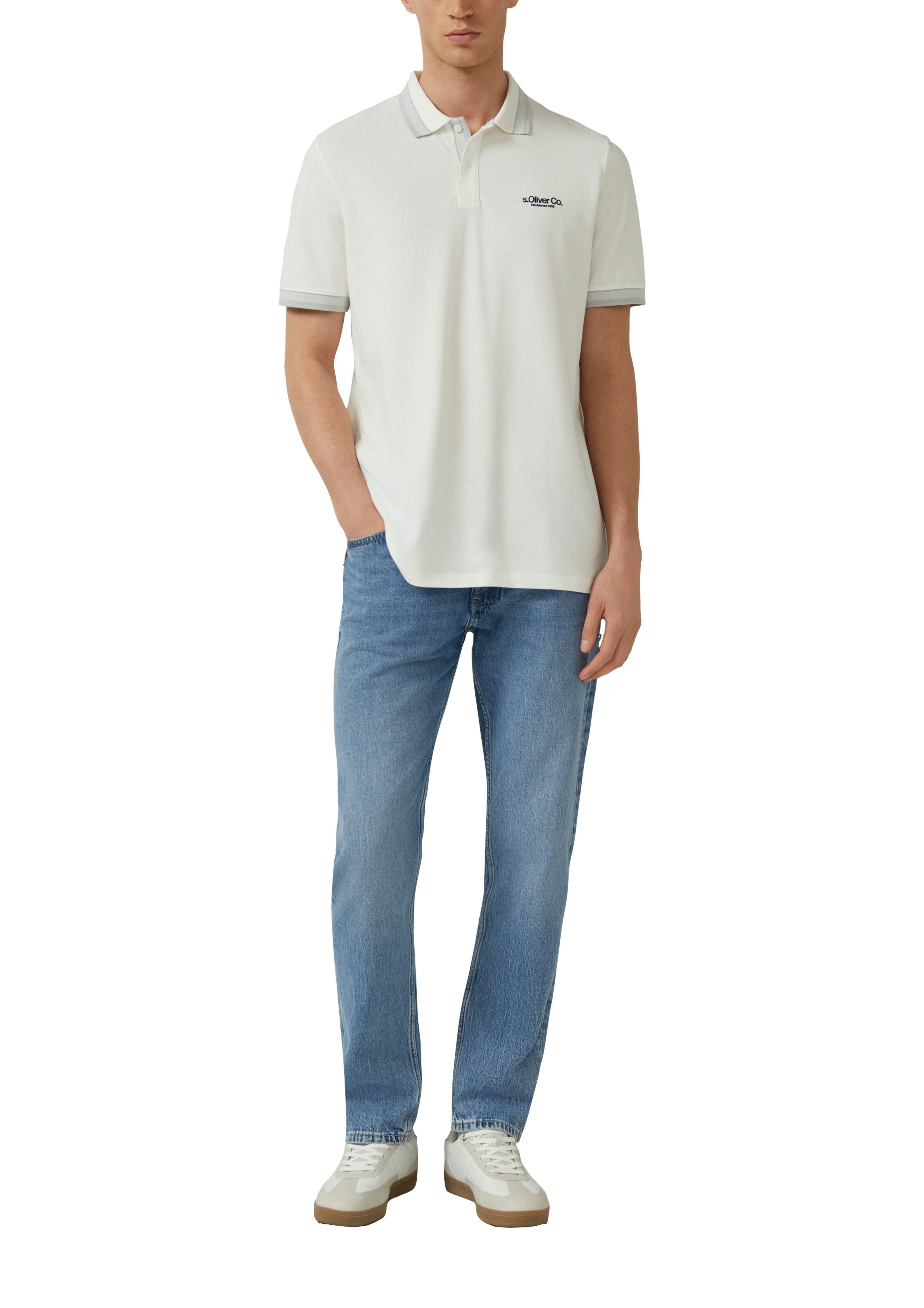 s.Oliver Poloshirt mit Logo Schriftzug