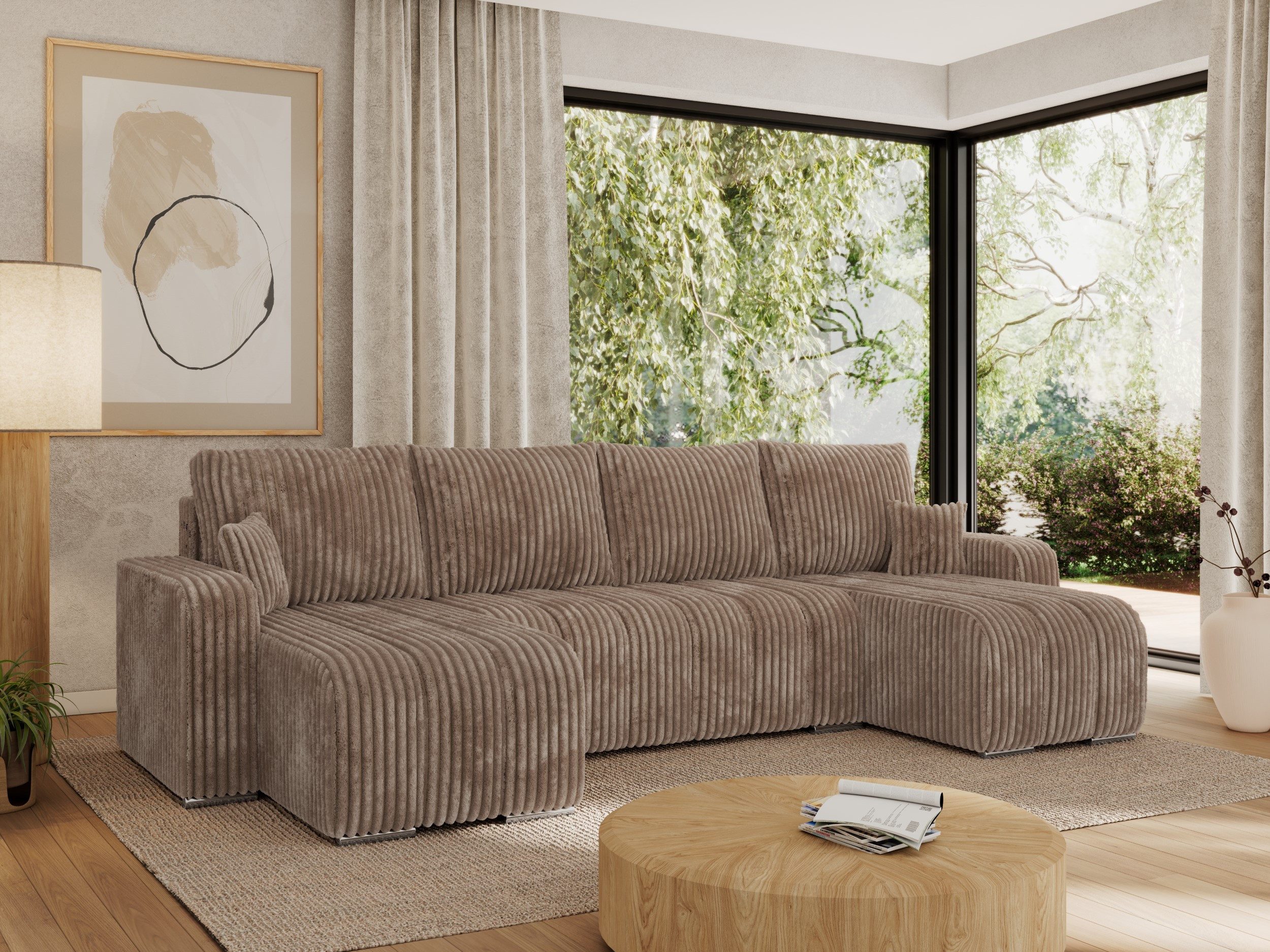 MKS MÖBEL Ecksofa KIRASSO U, Set, Bonellfedern, lose Kissen, Couch U-form, günstig online kaufen