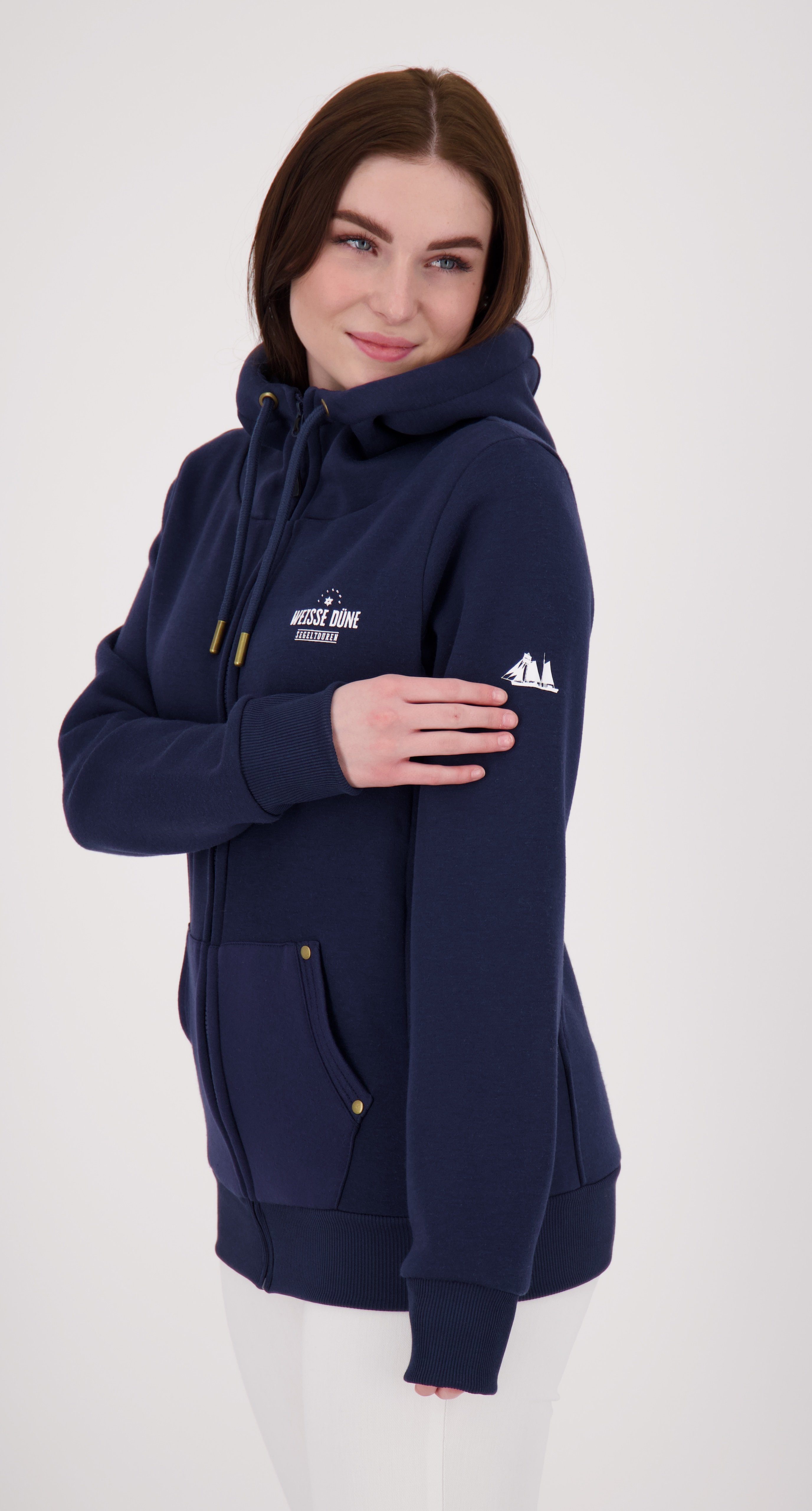 Weisse Düne Kapuzensweatjacke KARLSHAGEN günstig online kaufen