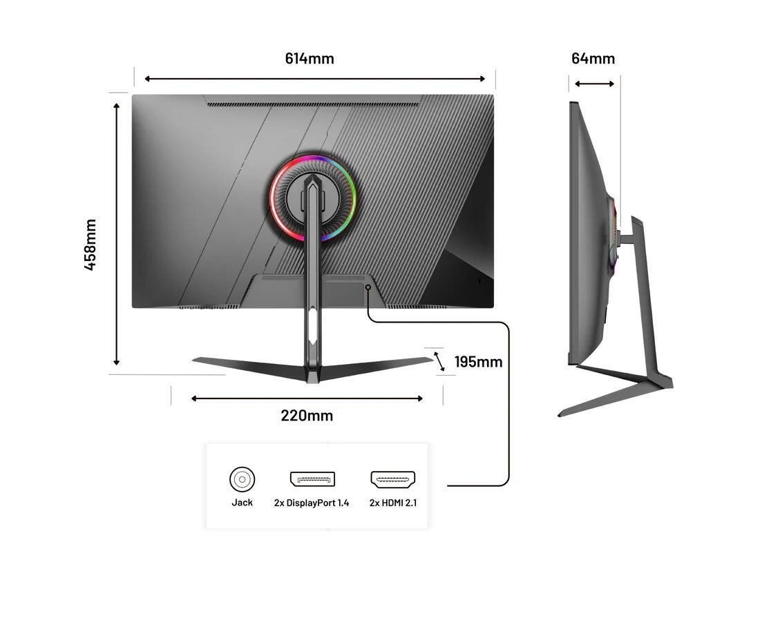 JAPANNEXT Gaming-LED-Monitor (3840 x 2160, 0,5 ms Reaktionszeit, 160 Hz, ELED)