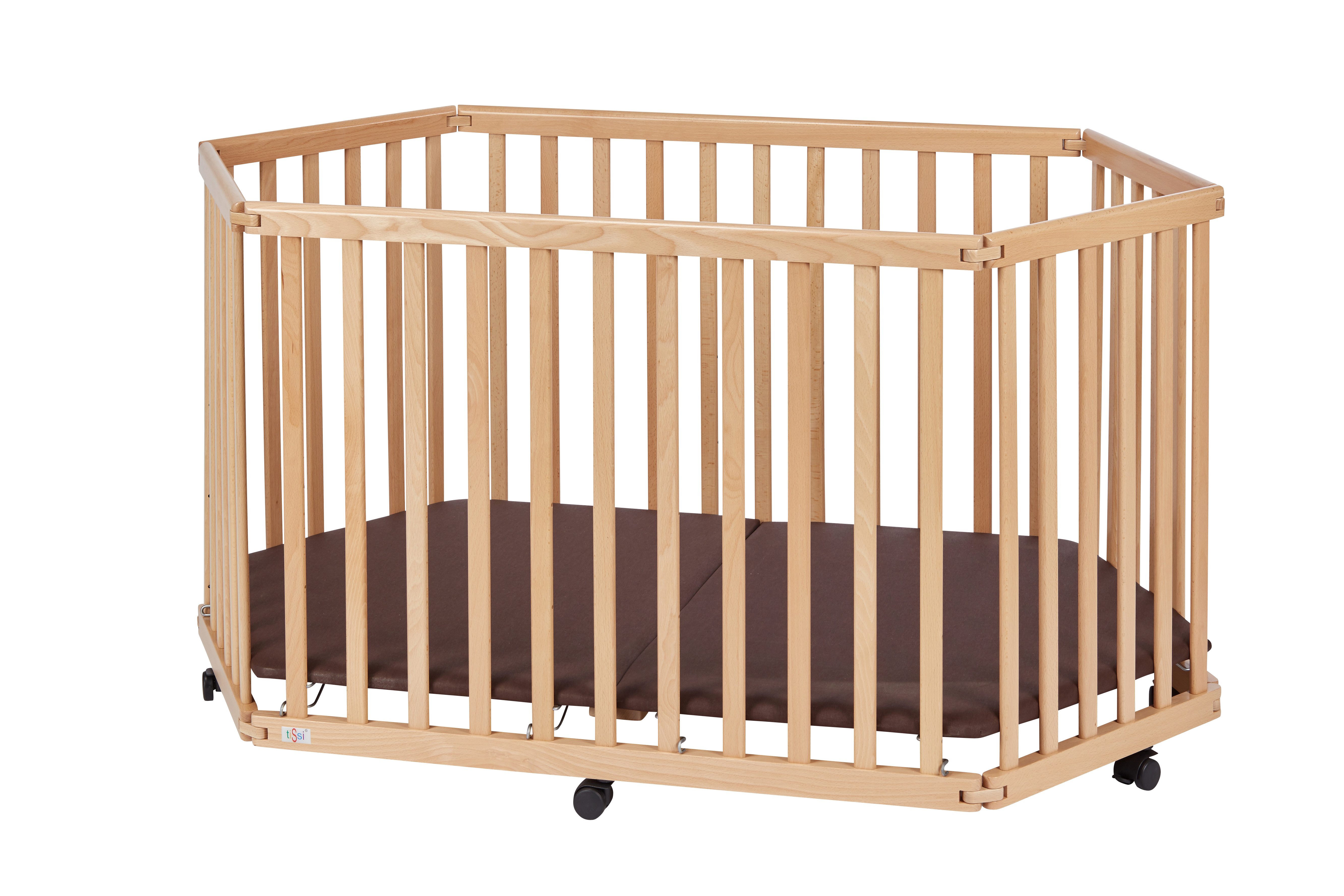 tiSsi® Laufgitter Laufgitter 6-eck LIES faltbar / klappbar Buche Massivholz