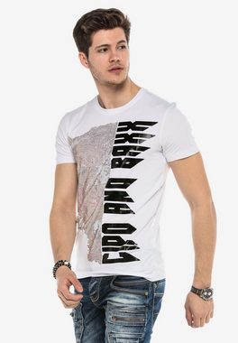Cipo & Baxx T-Shirt mit Pailletten-Besatz