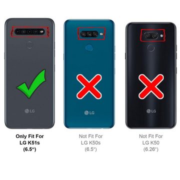 CoolGadget Handyhülle Flip Case Handyhülle für LG K51s 6,5 Zoll, Hülle Klapphülle Schutzhülle für LG K51s Flipstyle Cover