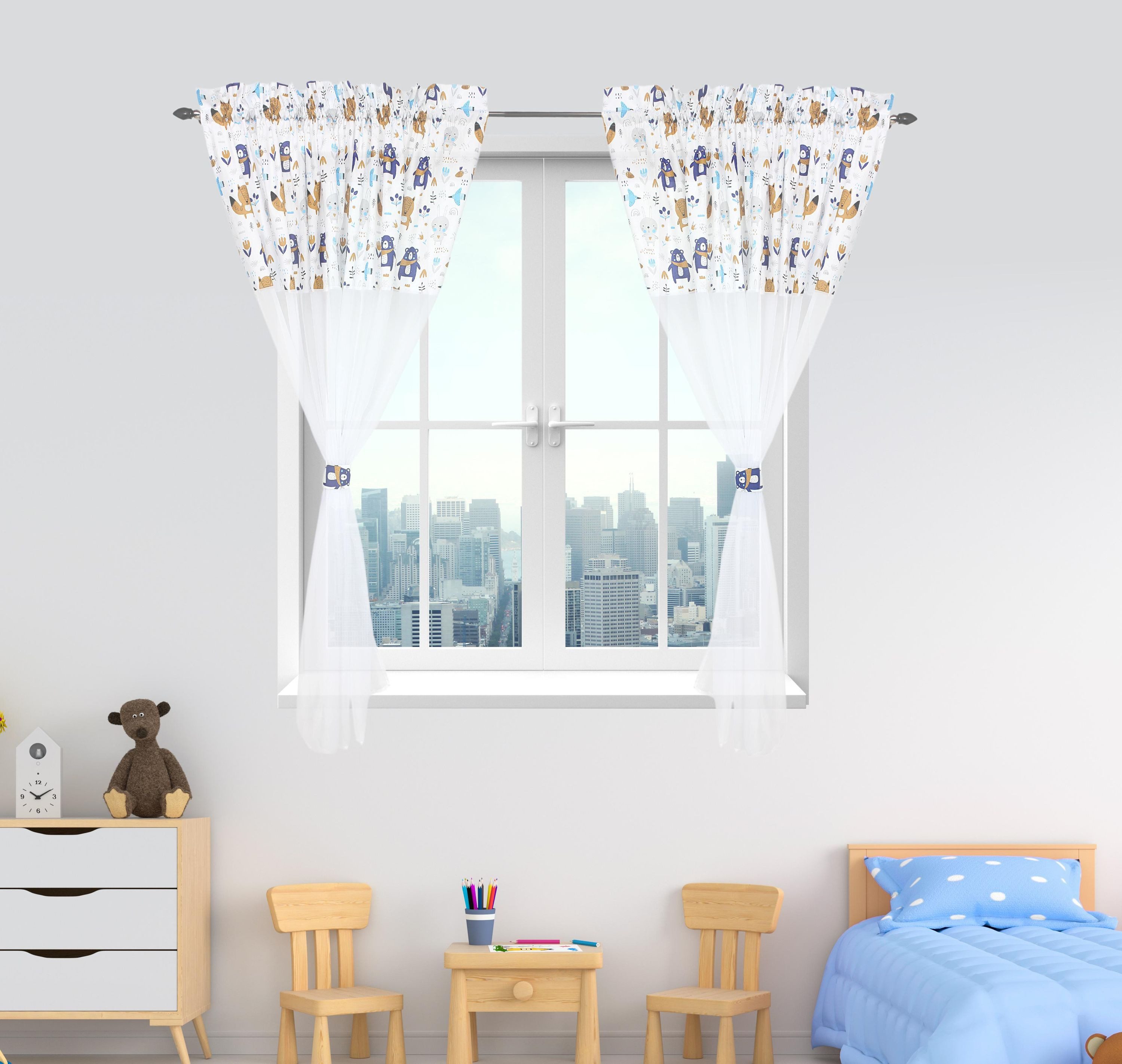 TupTam Gardine TupTam Kinderzimmer Voile Vorhänge Baby Gardinen mit Tunnelzug Set