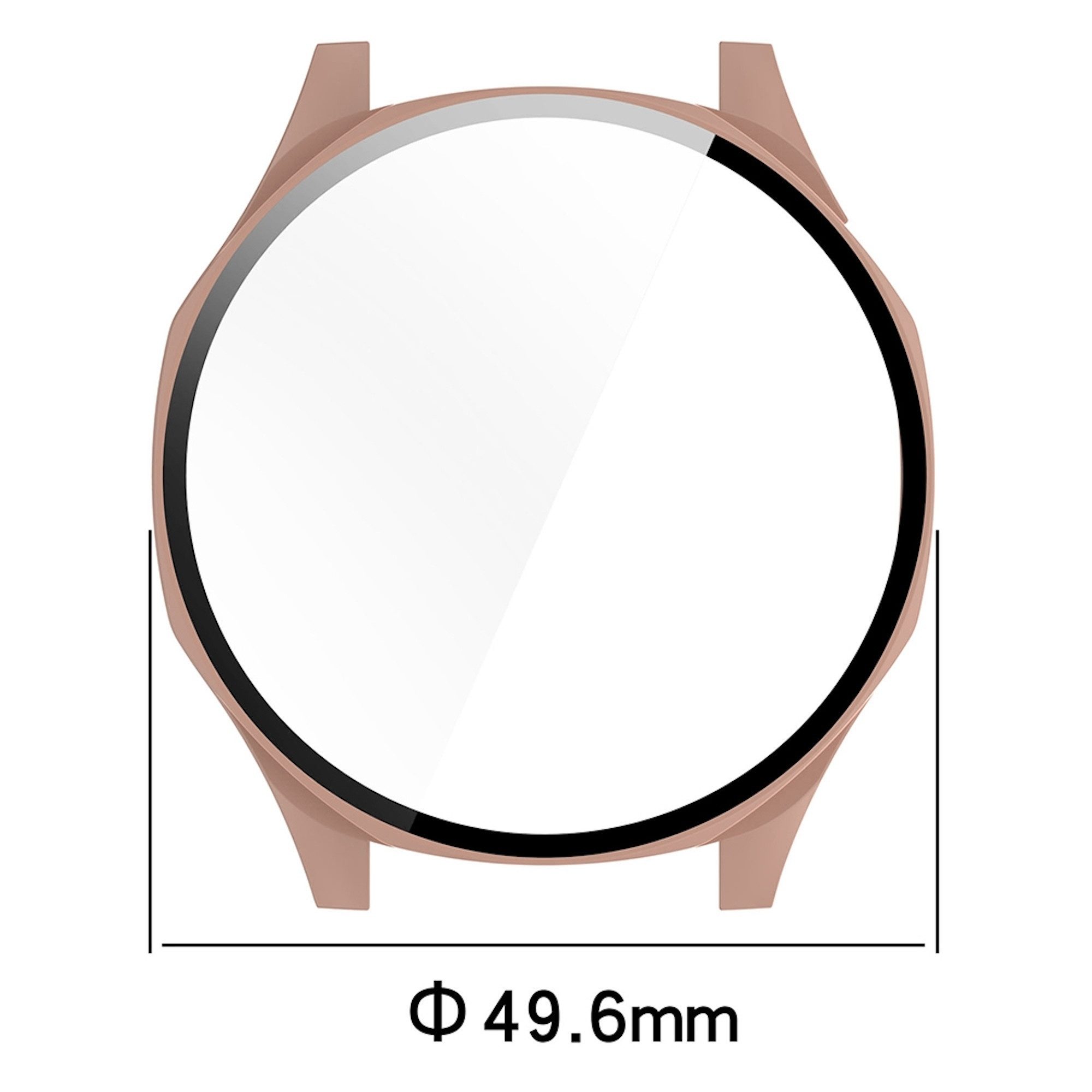 Wigento Smartwatch-Hülle Für Huawei Watch GT 5 46mm Kunststoff Hülle + H9 Hart Glas Transparent, Schutzhülle aus PC + Hart Glas für Rundumschutz