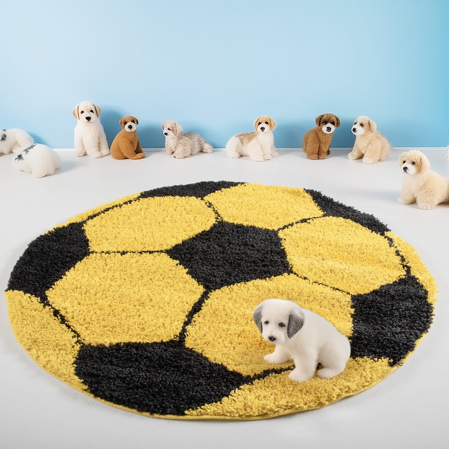 Teppium Teppich Fußball-Design, Rund, Höhe: 30 günstig online kaufen