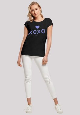 F4NT4STIC T-Shirt Valentinstag xoxo Herz Print