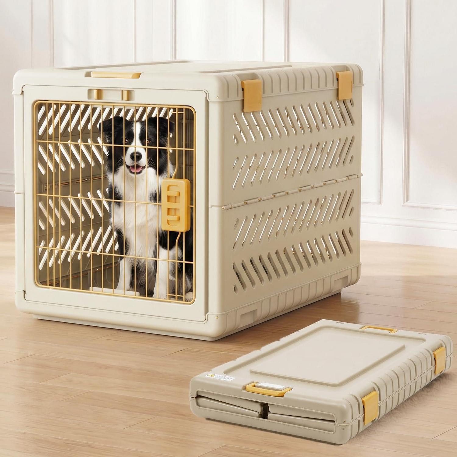 LuxusKollektion Hunde-Transportbox Hundetransportbox faltbar Acryl Braun L