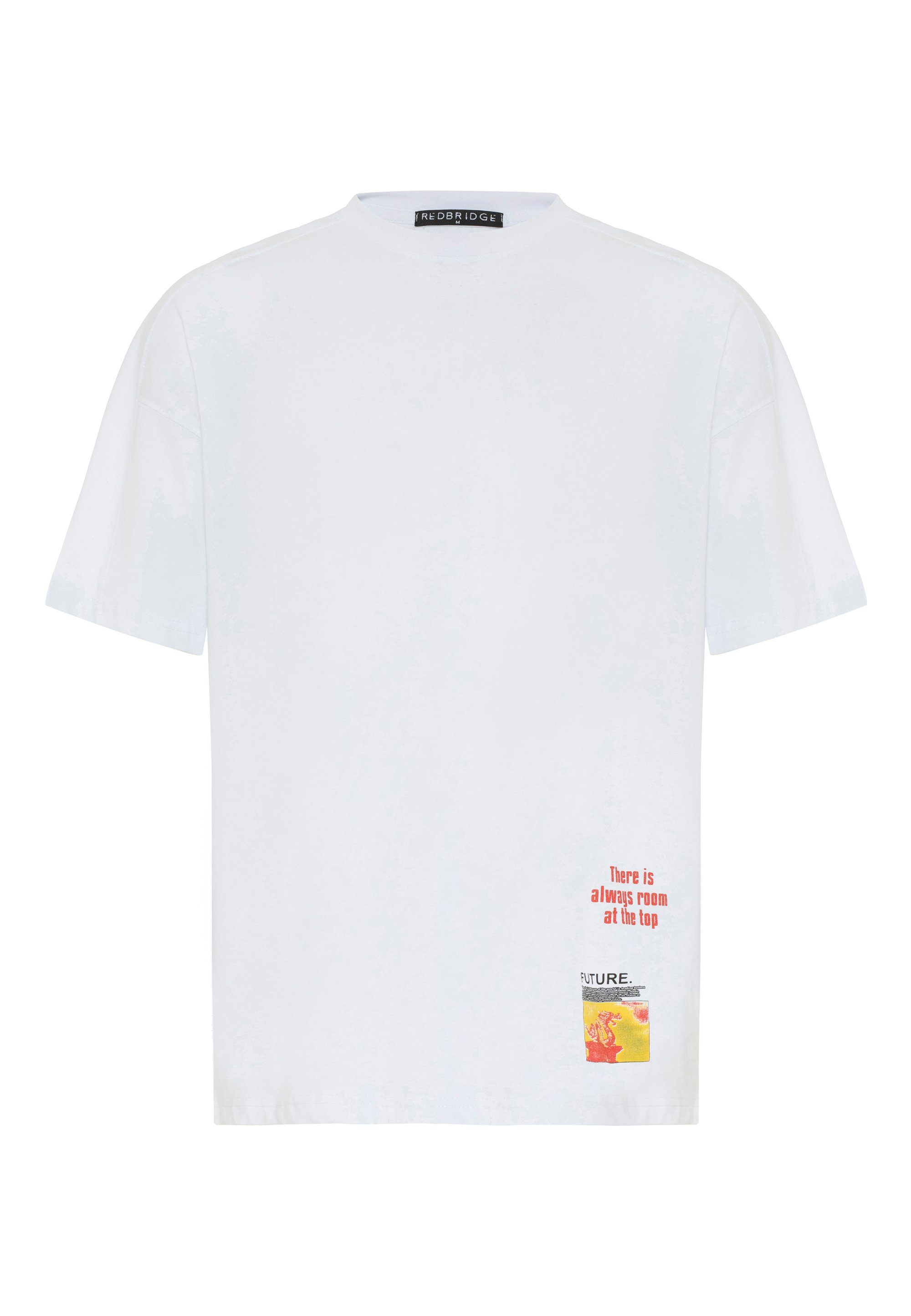 RedBridge T-Shirt Halesowen mit großem Rückenprint weiß
