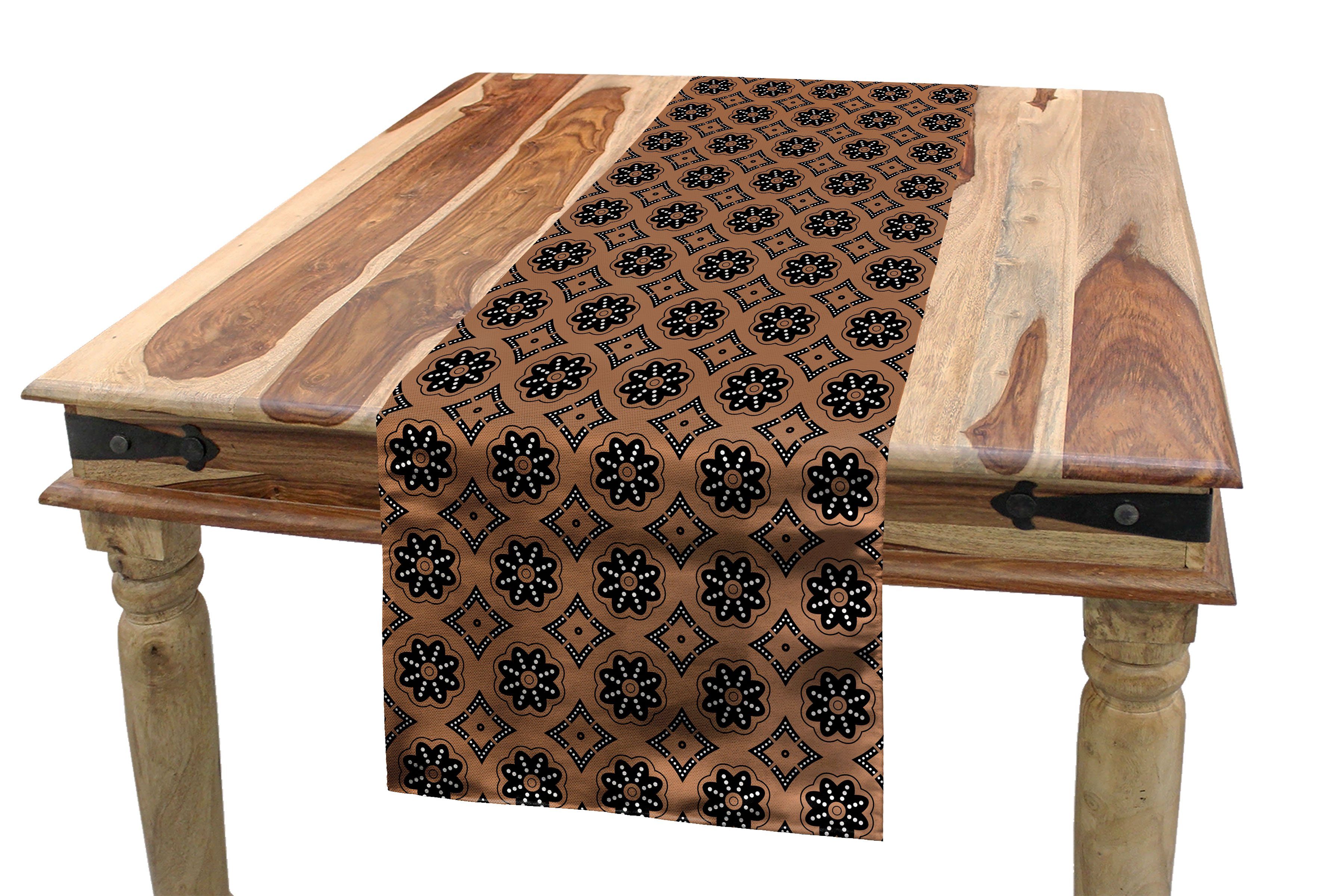 Tischläufer, Tischläufer Aboriginal Küche Floral Dekorativer Rechteckiger Geometric Esszimmer Folk Abakuhaus