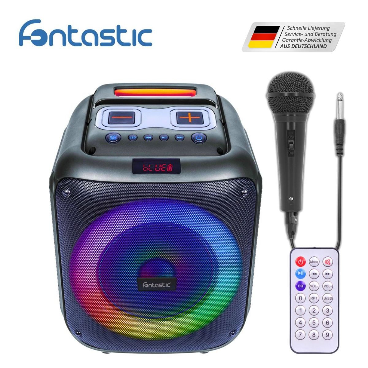 fontastic Party Karaoke Lautsprecher "Lizz" Bluetooth-Lautsprecher (60 W)