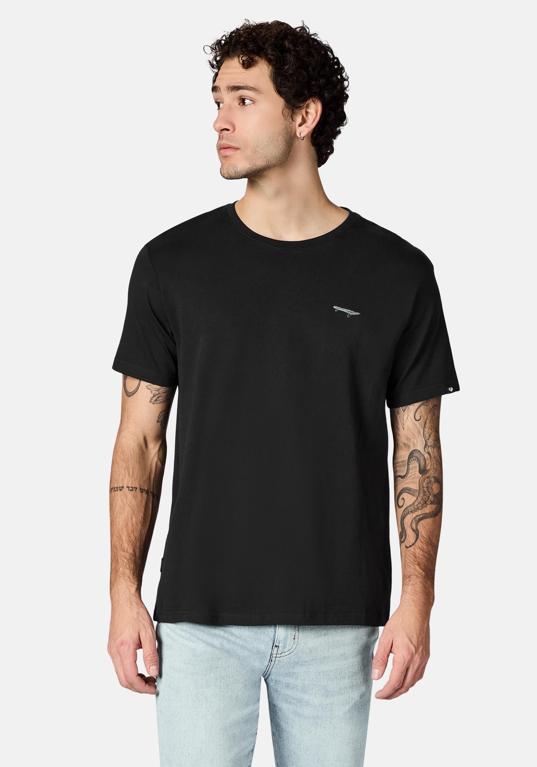 Ragwear T-Shirt Samms I Gots YOUMODO Kurzärmliges Shirt mit Skateboard-Stickerei