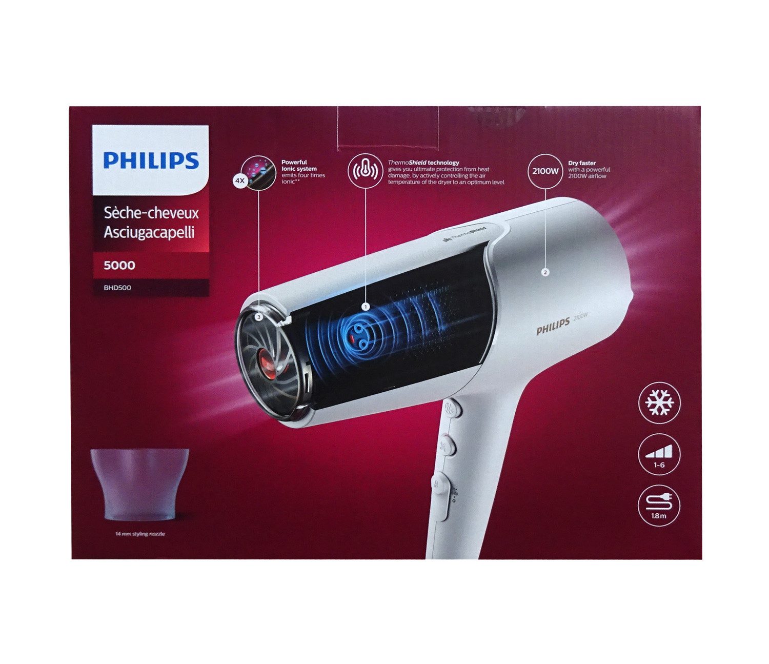 Philips Haartrockner Philips BHD500/00 Series 5000 Haartrockner weiß