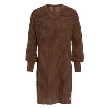 Knit Factory Strickkleid Robin Kleider 40/42 Glatt Braun Kleid Strickkleid Sommer Kleid