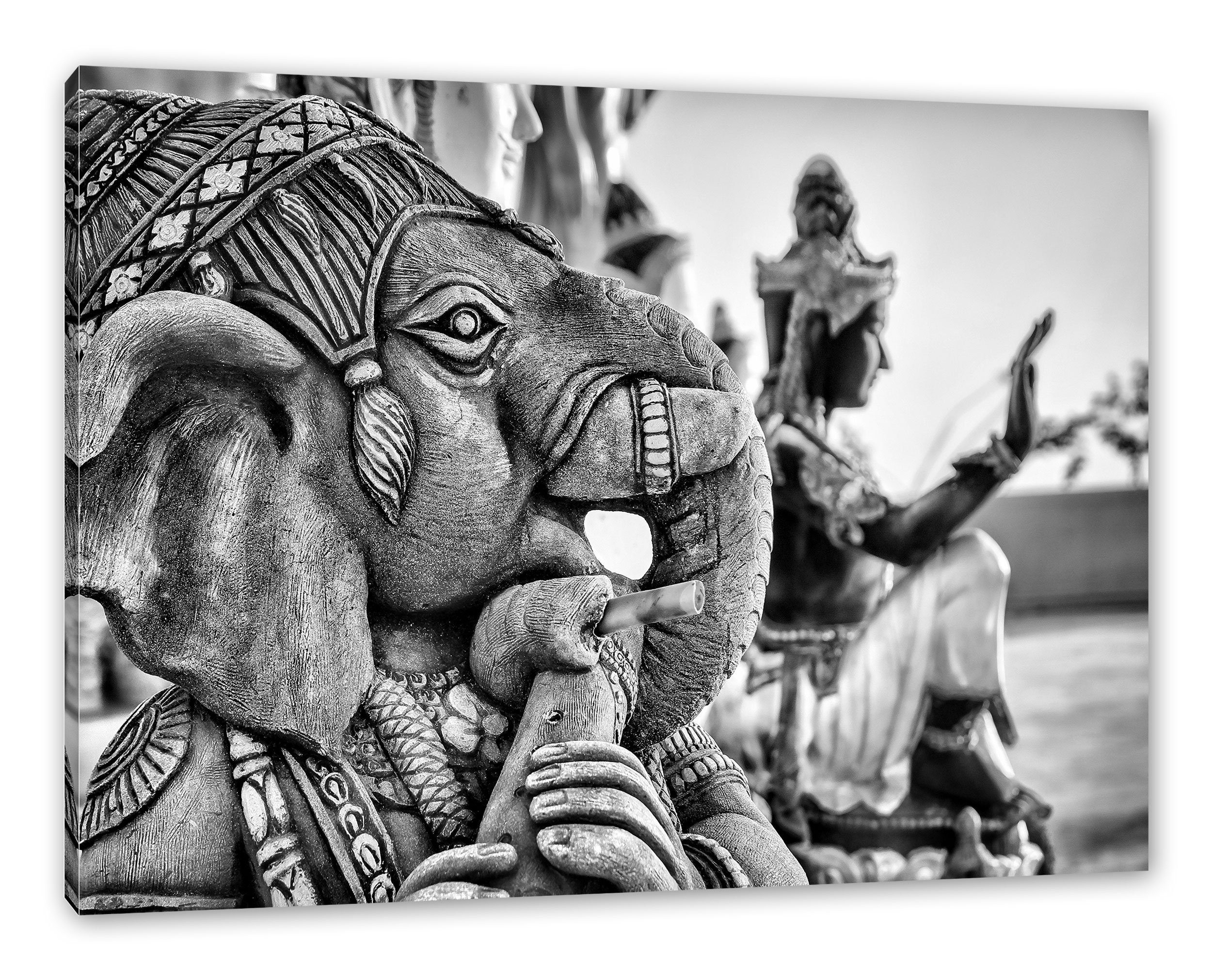 Pixxprint Leinwandbild Elefantengottheit in Thailand, Elefantengottheit in Thailand (1 St), Leinwandbild fertig bespannt, inkl. Zackenaufhänger