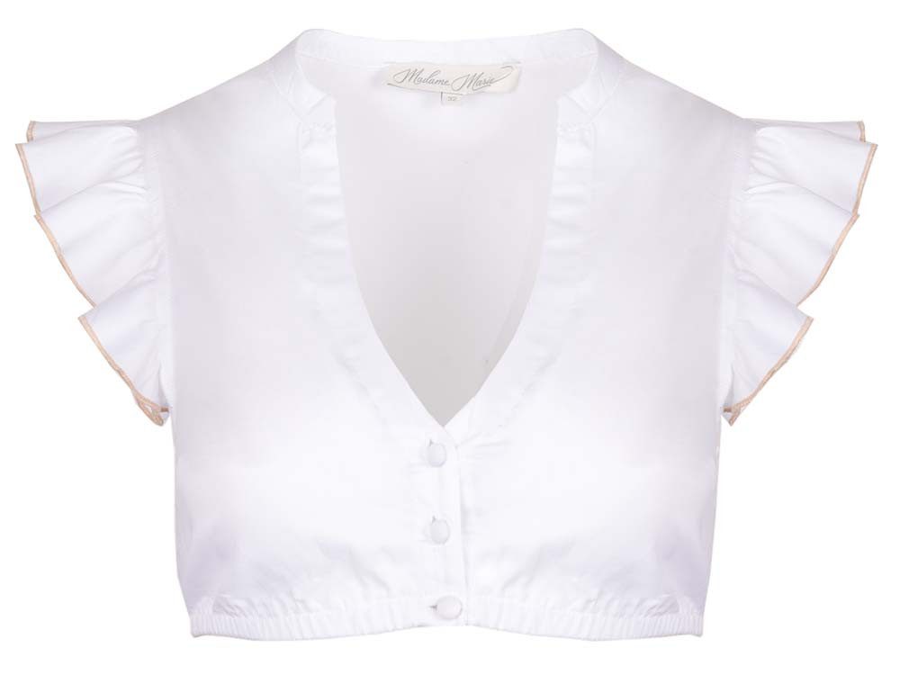 Madame Marie Dirndlbluse Dirndlbluse Lunavea Flügelarm weiß taupe günstig online kaufen