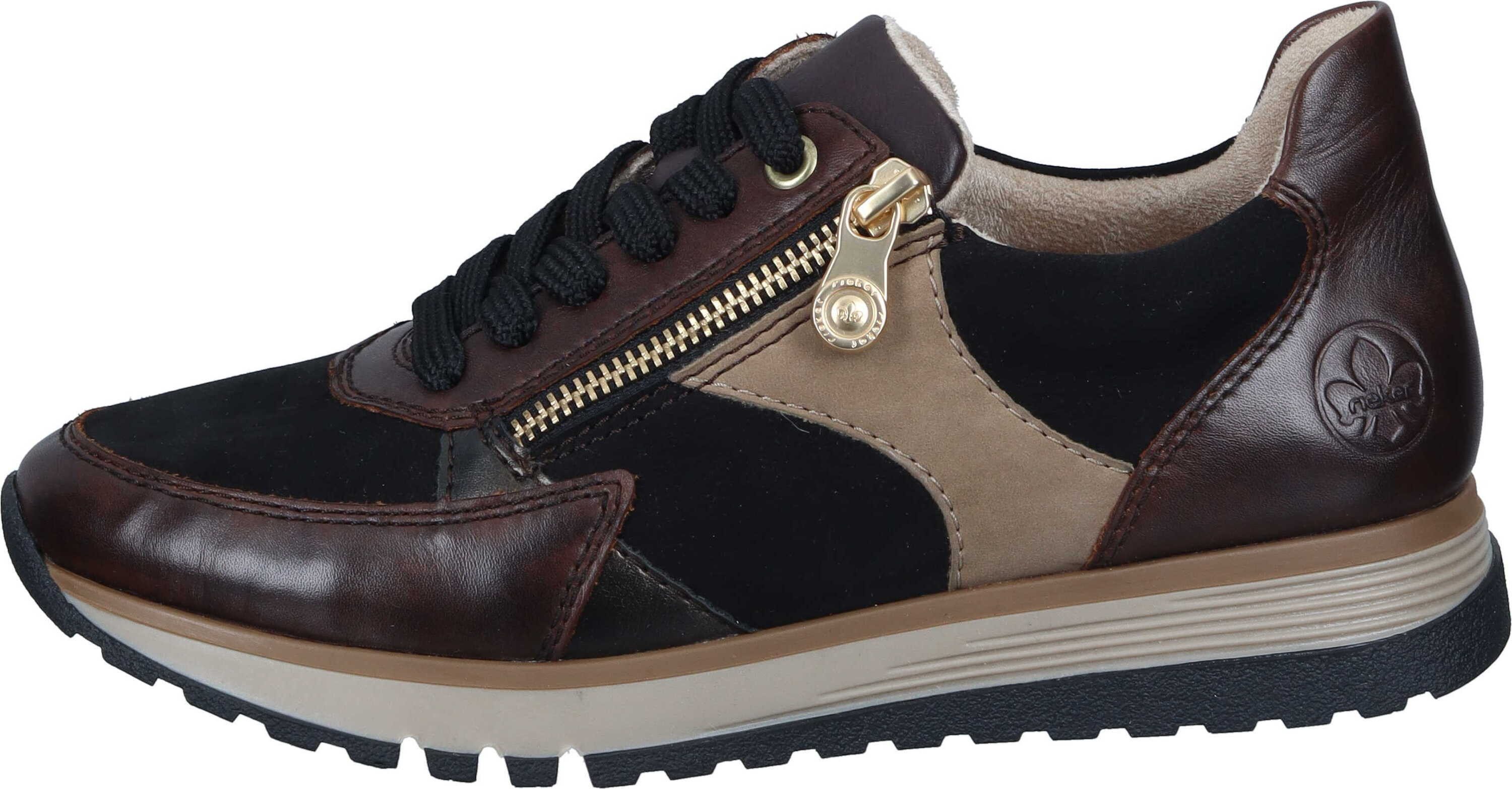 Rieker Sneaker Schnürschuh aus Leder/Veloursleder günstig online kaufen