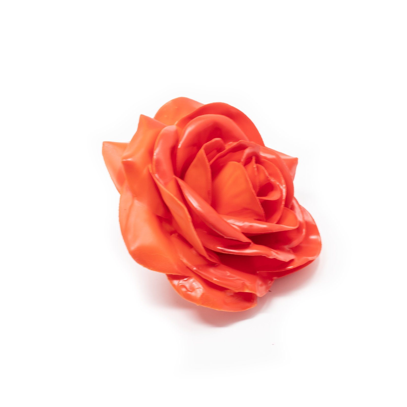 Trockenblume 10er-Set Wachsrose - Orange Blush Red, Primera, Höhe 20 cm