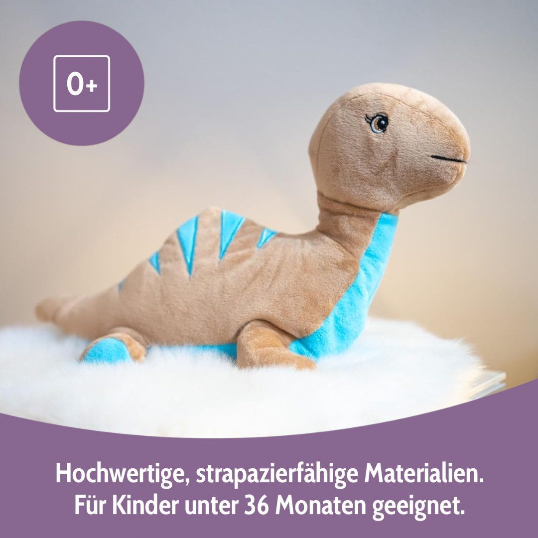 Habibi Plush Wärmekissen Habibi Plush Wärmetier Stofftier 1869 Dinosaurier braun