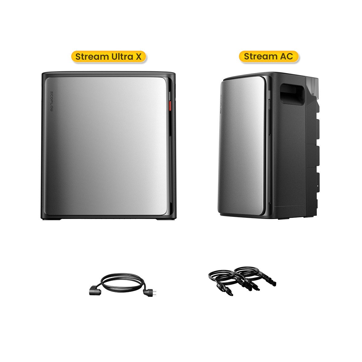 Ecoflow Balkonkraftwerk ECOFLOW STREAM Ultra X 3,84kWh All in One Speicher mit STREAM AC, (STREAM AC 1,92kWh Erweiterungsbatterie im Lieferumfang enthalten), 4 MPPT Solareingang mit integriertem Mikro-Wechselrichter