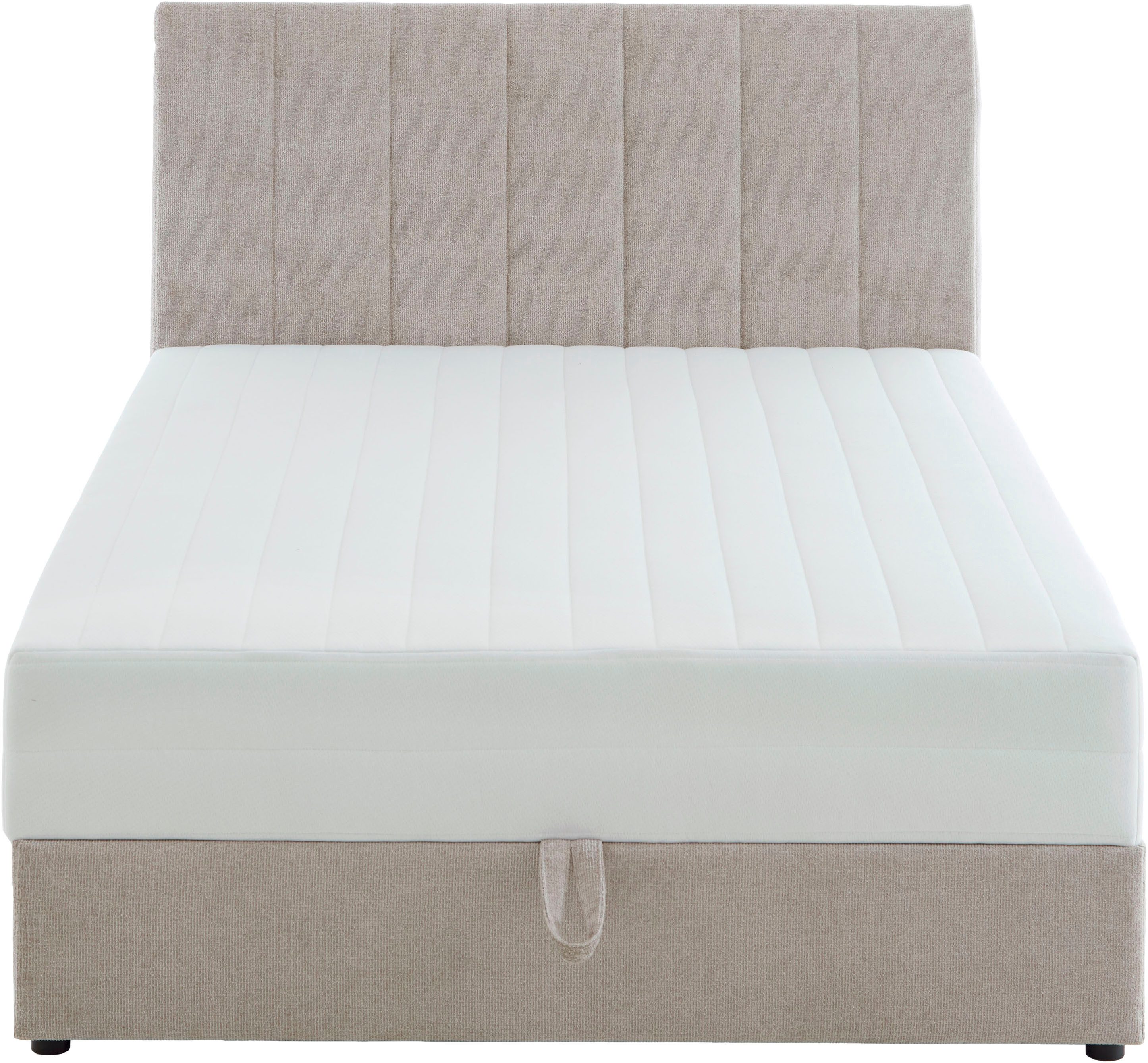 ATLANTIC home collection Boxbett ALISIA, mit Taschenfederkern, Bettkasten und Kissenrolle im Originalbezug