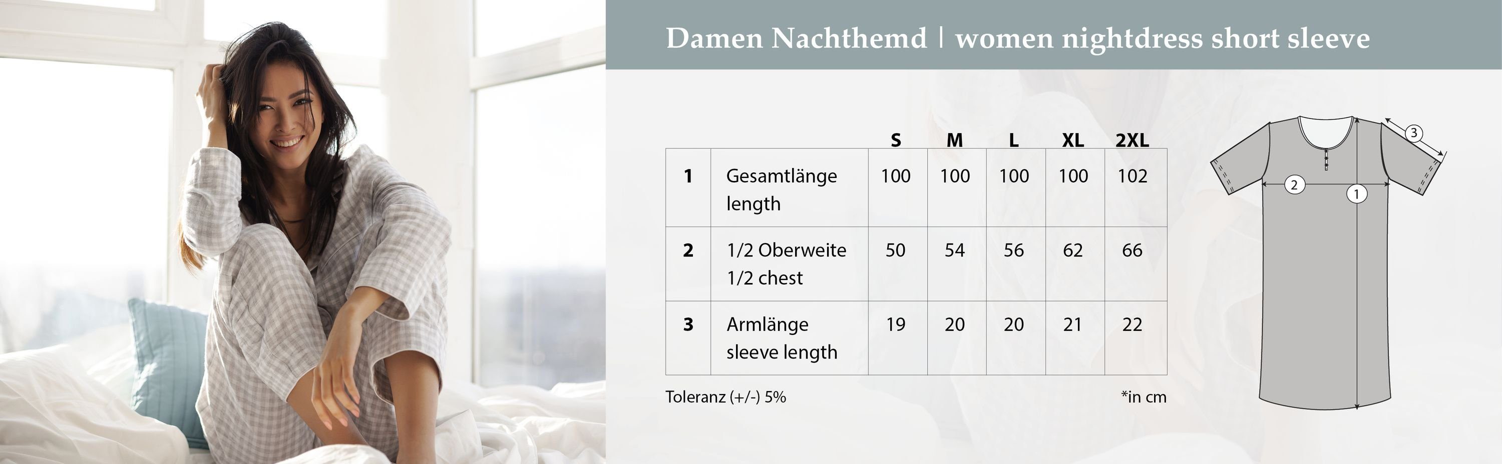 zeitlos Nachthemd Nachthemd Kurzarm - Sternenschweif