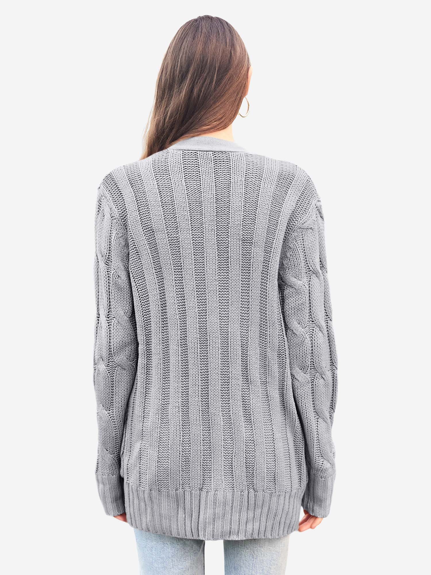 Imily Bela Cardigan Damen Langarm Button-Down Zopfmusterjacke (Packung, 1-t günstig online kaufen