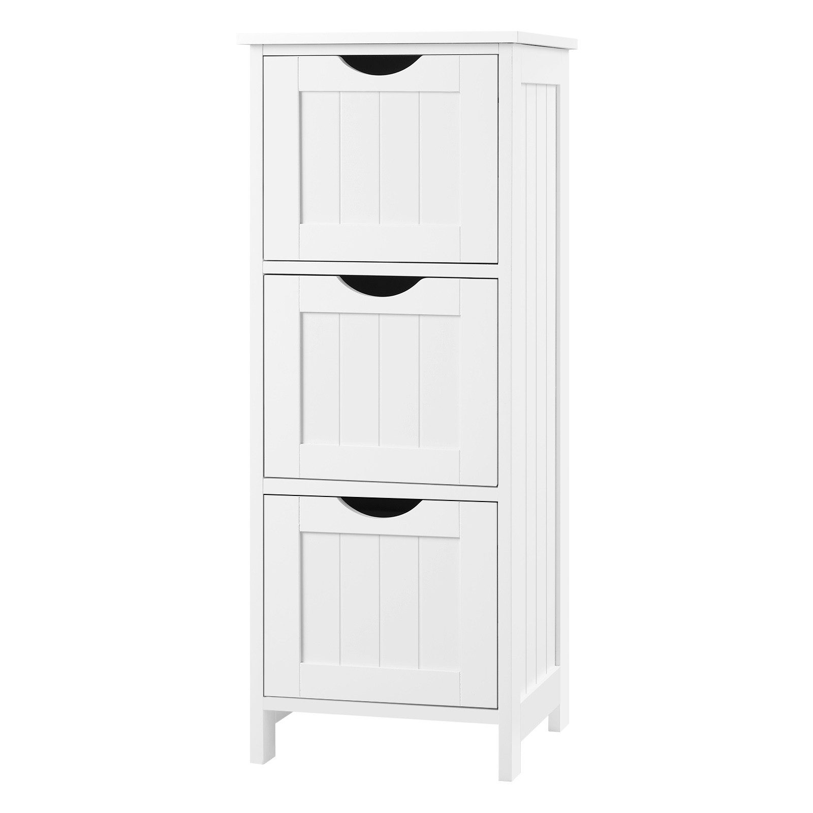 Woltu Kommode, Badezimmerschrank mit 3 Schubladen, Mehrzweckschrank 32x81x30 cm, Weiß