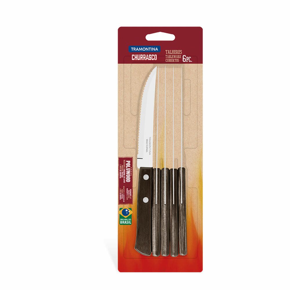 Tramontina Steakmesser 6er Set Braun