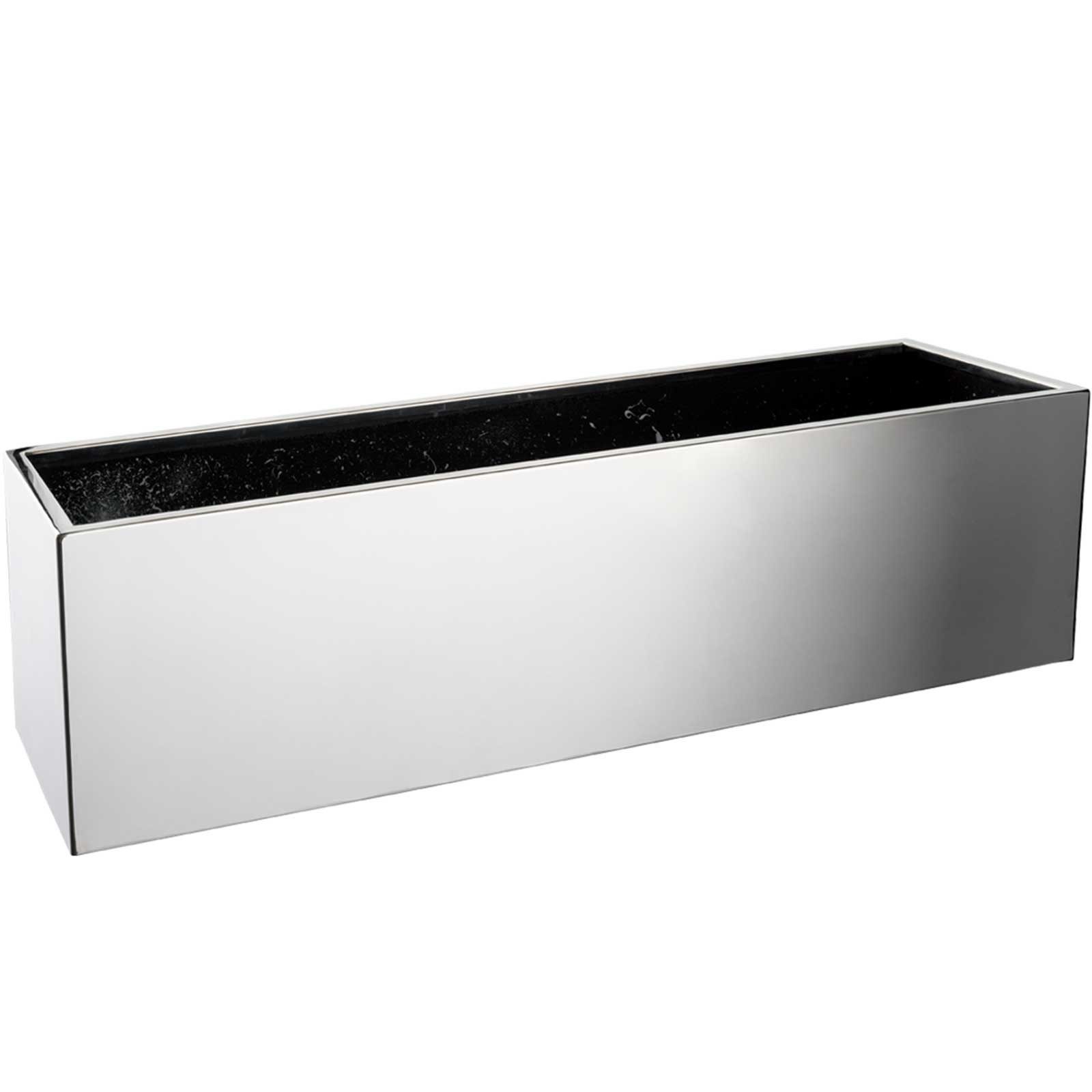 VIVANNO Balkonkasten Edelstahl ACENTO VERTICO Kasten - Edelstahl Poliert Poliert (1 St), 60x17x17 cm