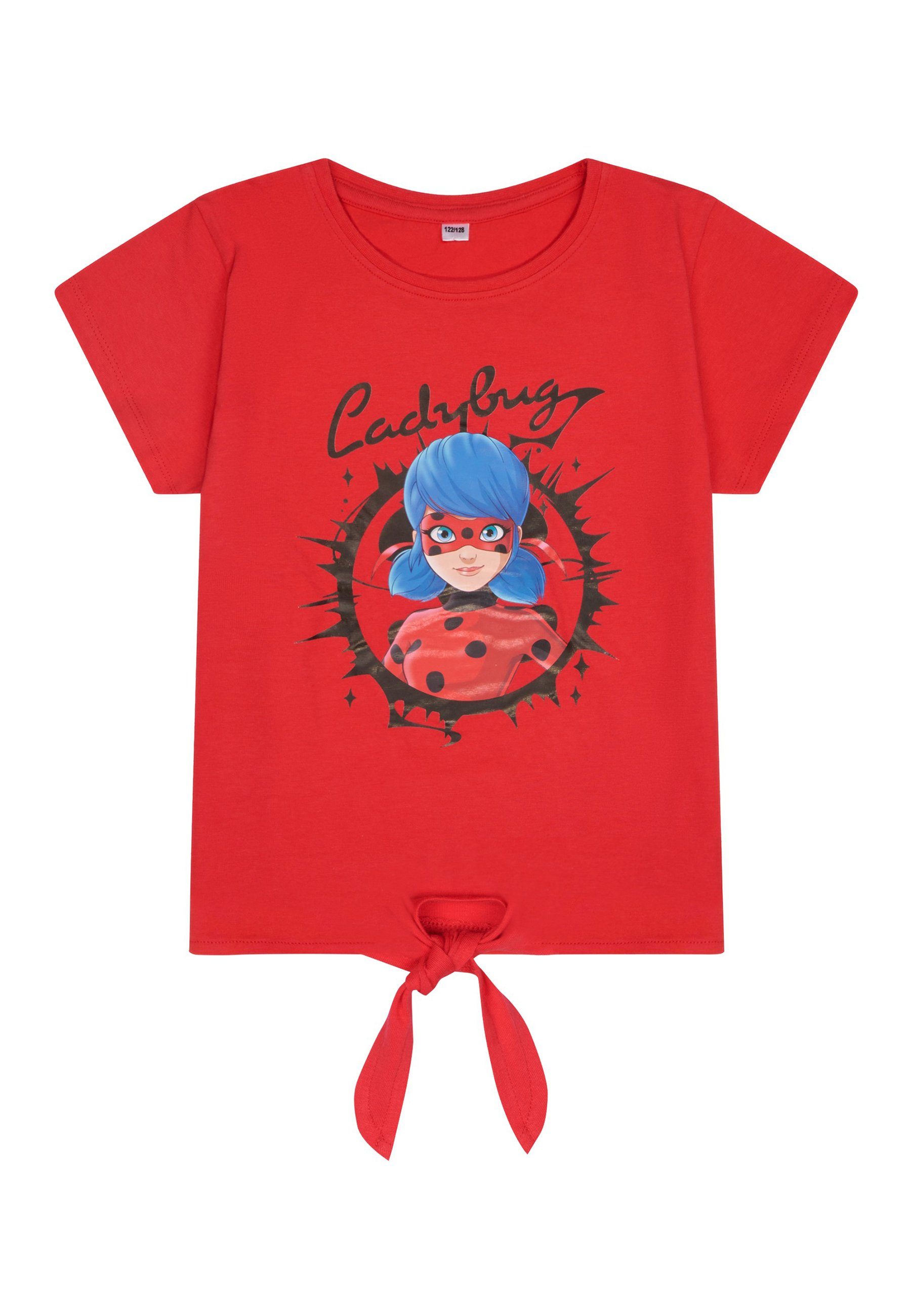 kurzarm Miraculous Miraculous Ladybug Kinder Oberteil Ladybug T-Shirt T-Shirt Mädchen -