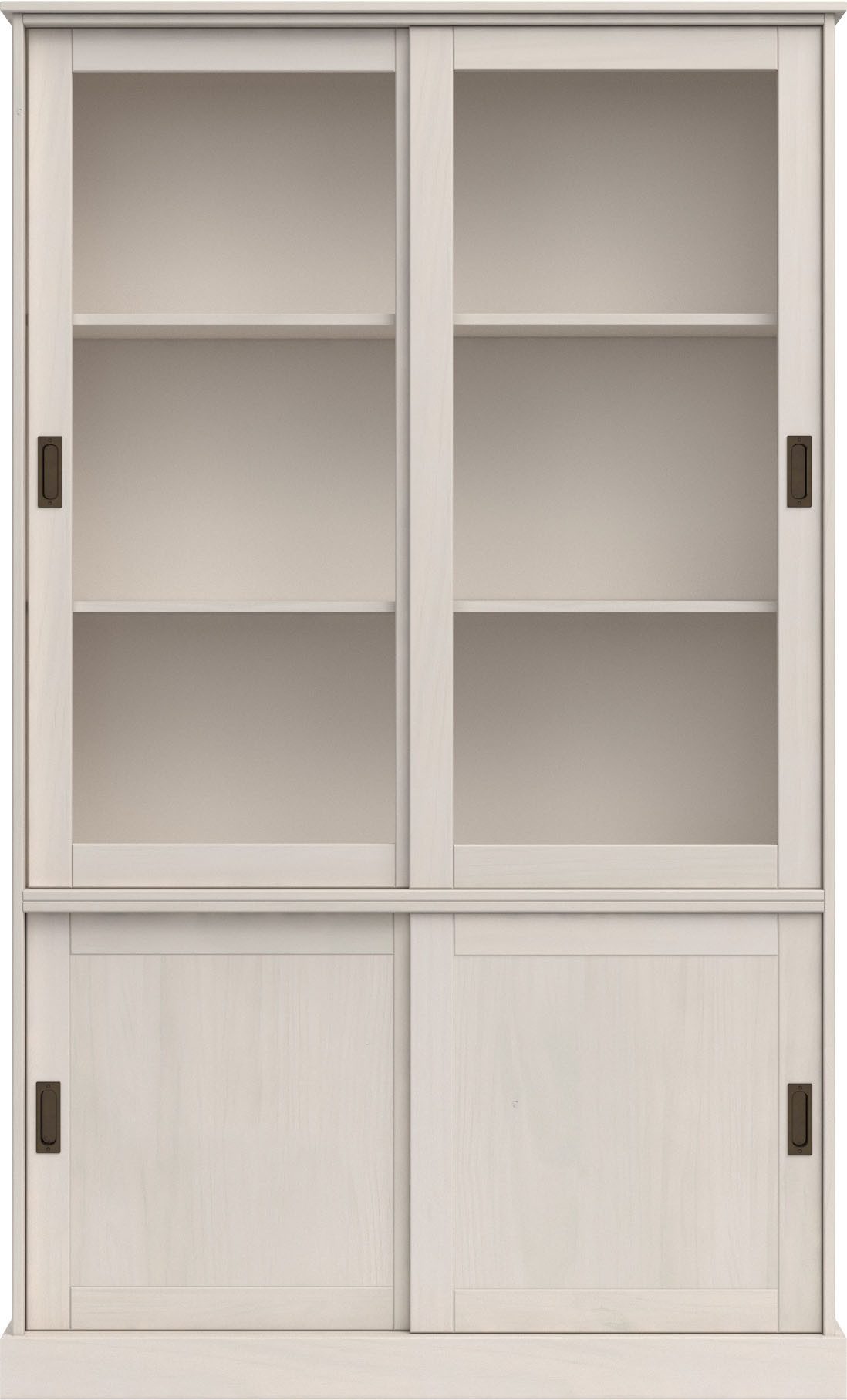 OTTO home Vitrine Schröder mit 2+2 Schiebetüren, aus massivem Kiefernholz, Breite 114 cm – Bild 4 von 5