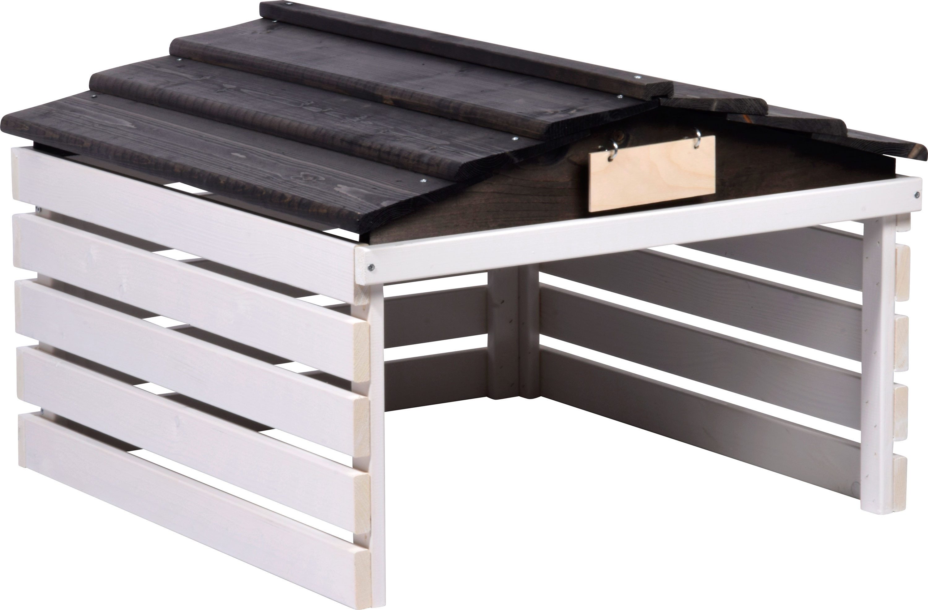 dobar Mähroboter-Garage Mährobotergarage weiß/schwarz